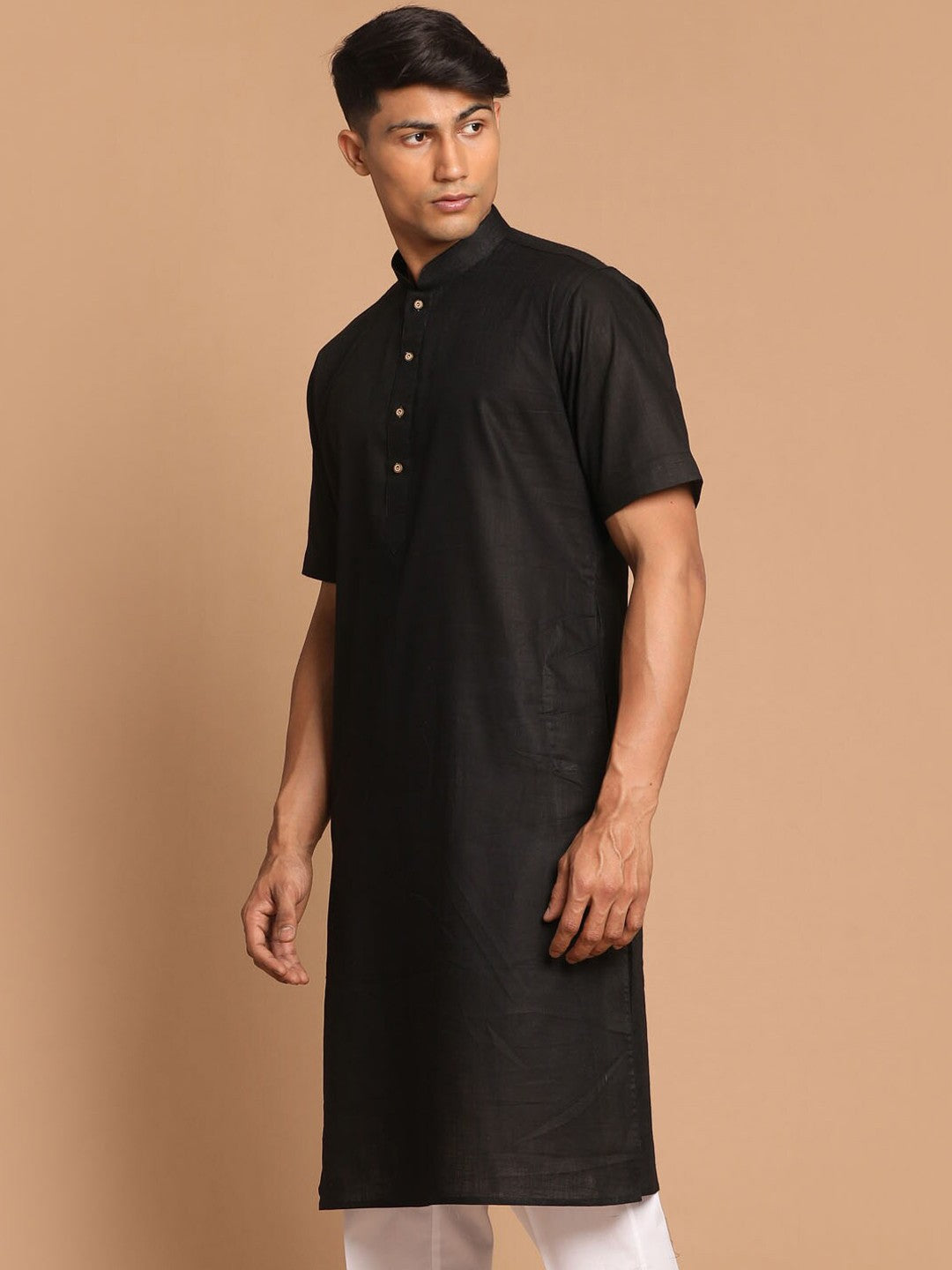 Men Black Kurta