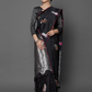 Black Silk Blend Printed Kanjeevaram Saree