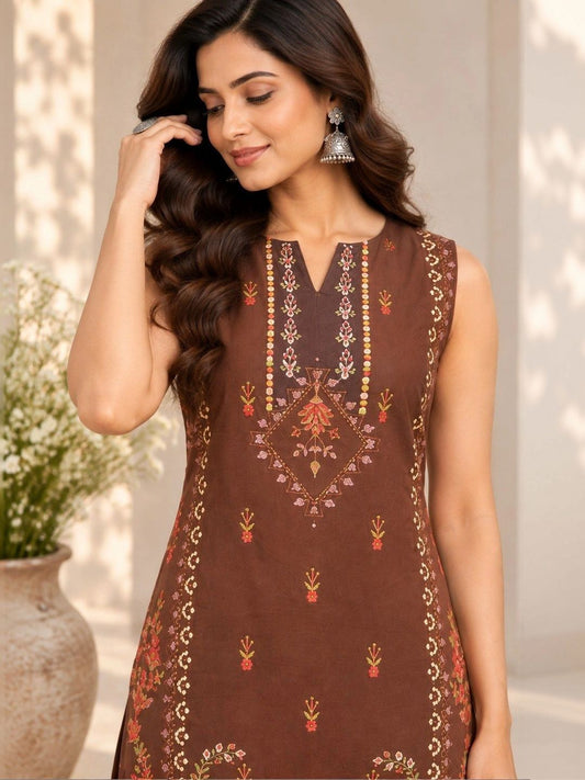 Women Floral Printed Regular Pure Cotton Kurta with Palazzos