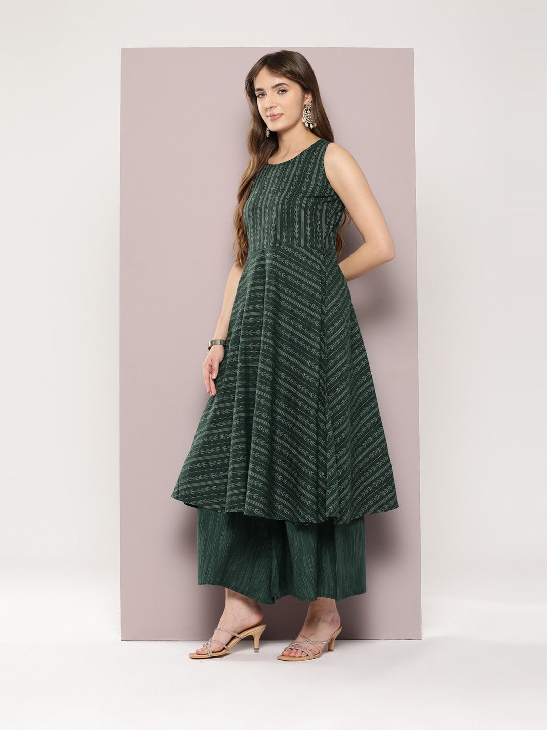 Printed Kurta with Palazzos & With Dupatta