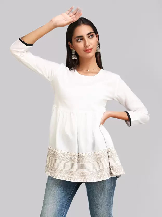 Casual Regular Sleeves Printed Women MulticolorTop