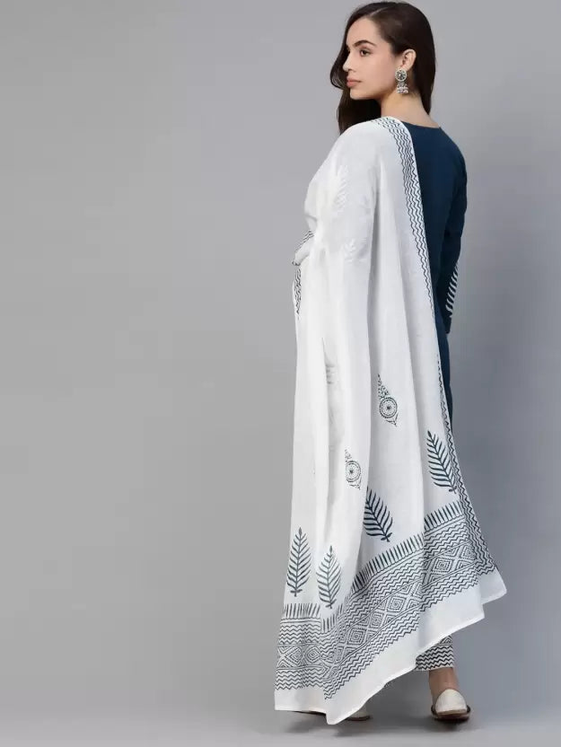 Women Kurta and Dupatta Set Viscose Rayon
