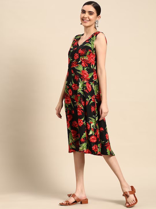 Floral Printed Wrap Dress