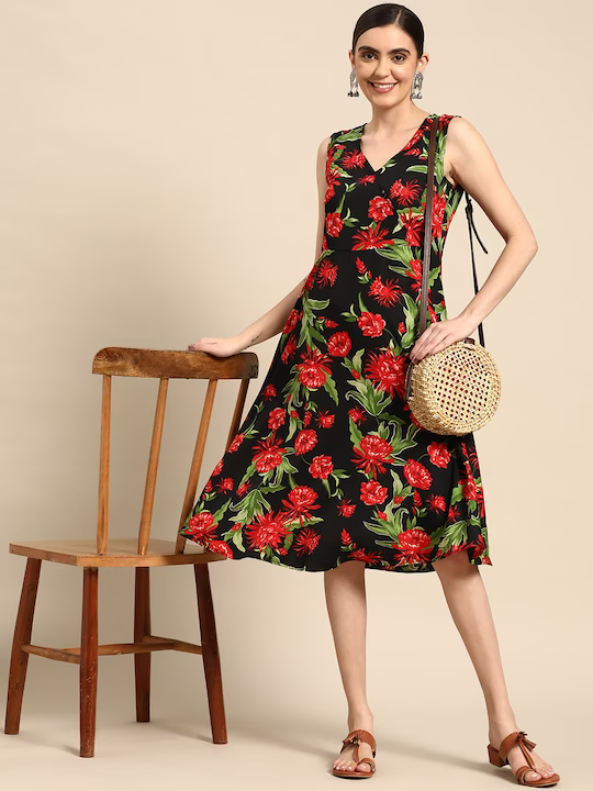 Floral Printed Wrap Dress
