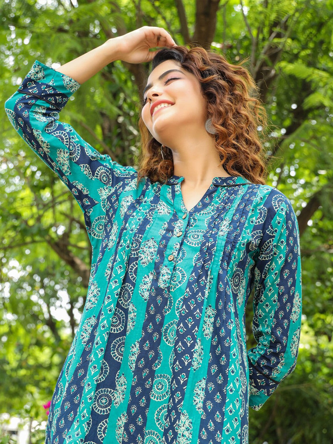 Ethnic Motifs Printed Pure Cotton Kurti