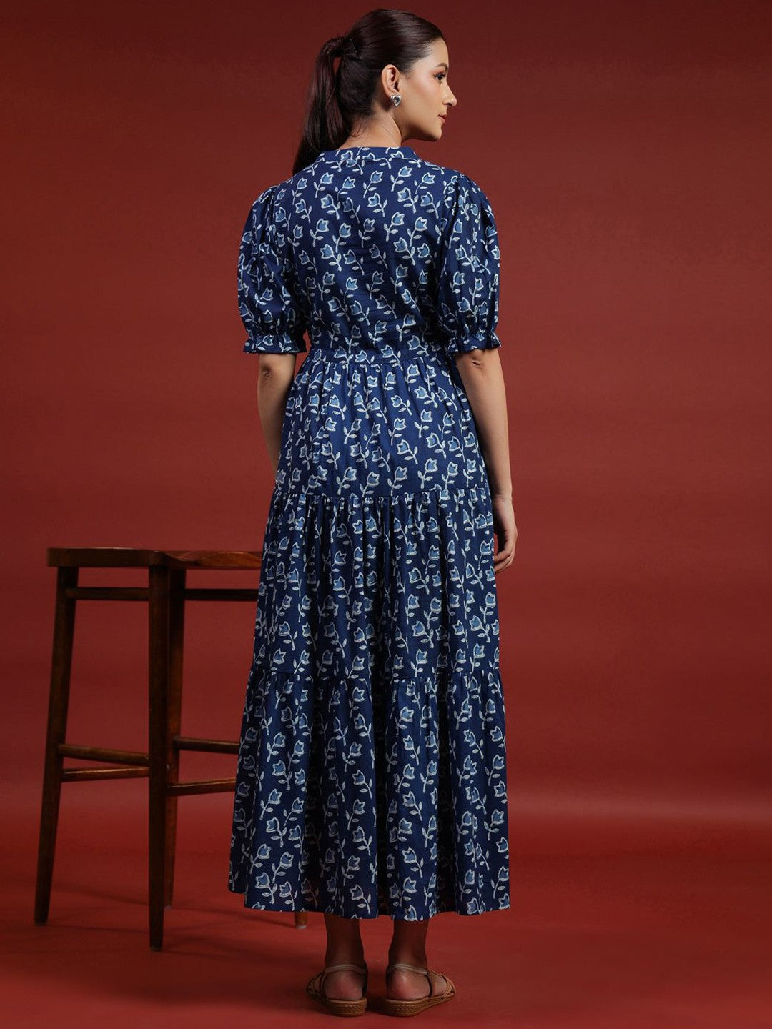 Printed Cotton Fit & Flare Ethnic Dress