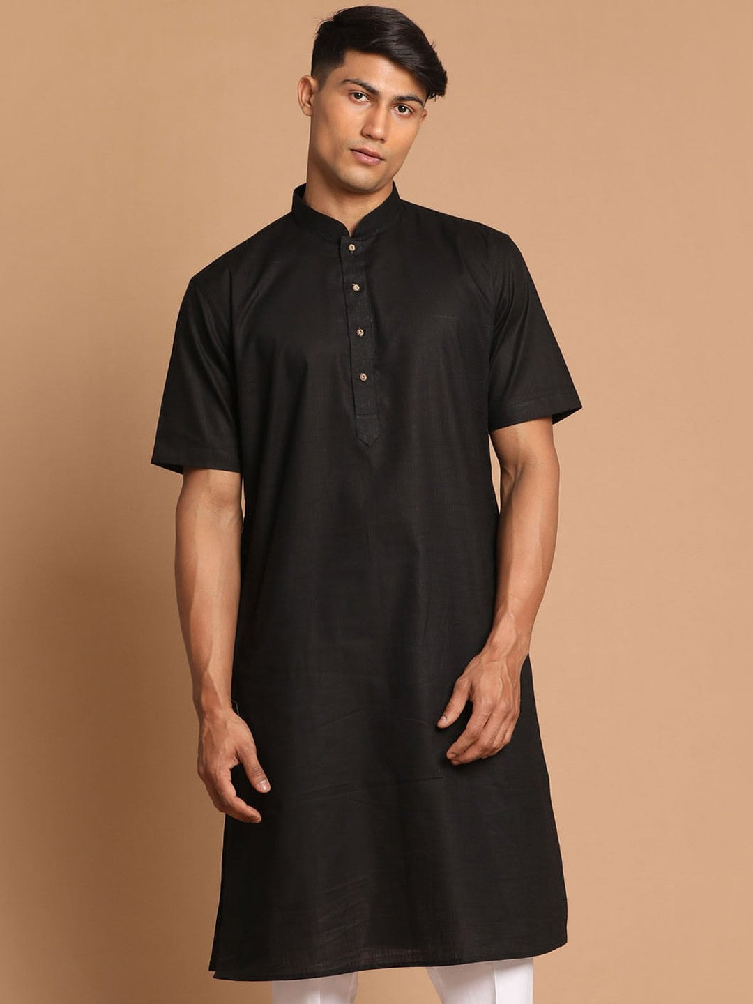 Men Black Kurta