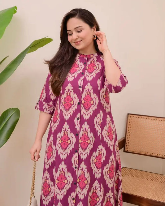 Women Viscose Rayon Kurti Pant Set