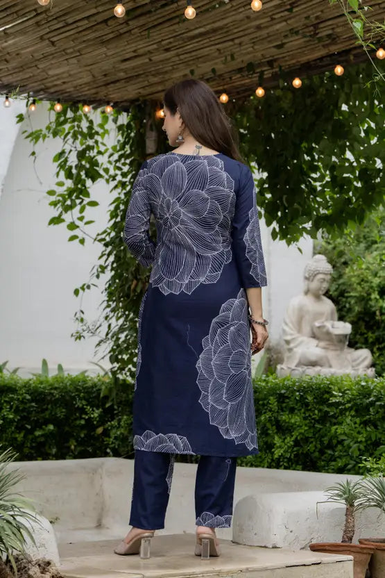 Women Pure Linen Kurta Pant Set
