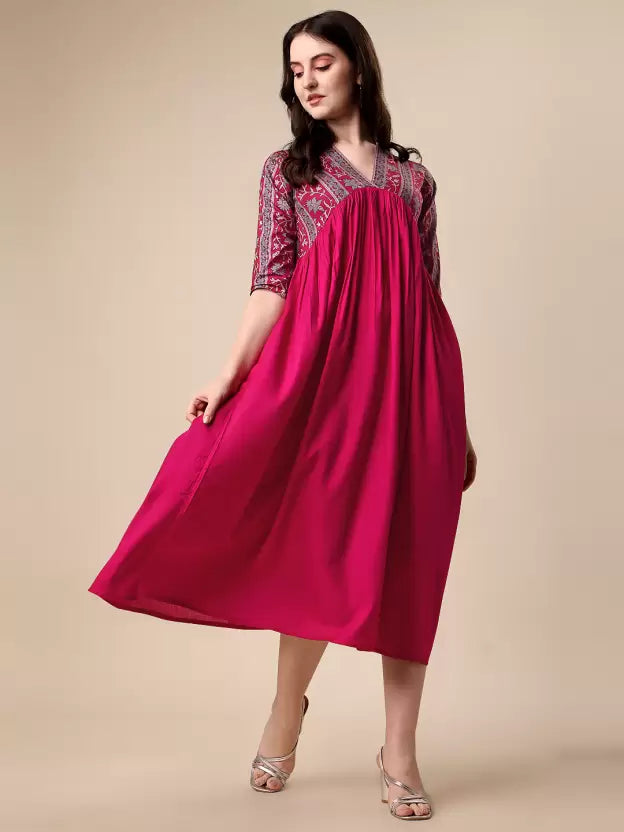 Women Maxi Pink Dress