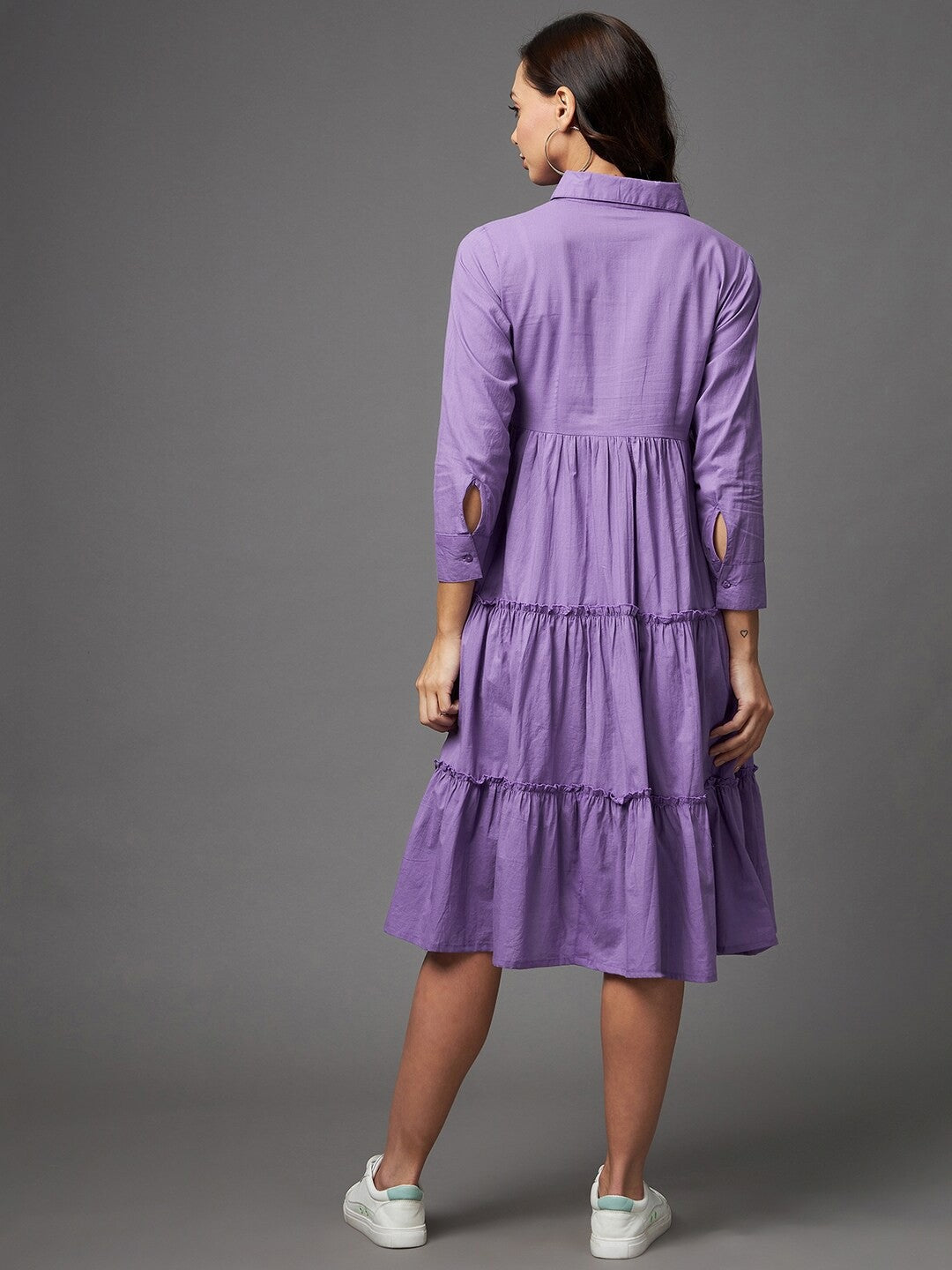 Lavender Layered A-Line Dress