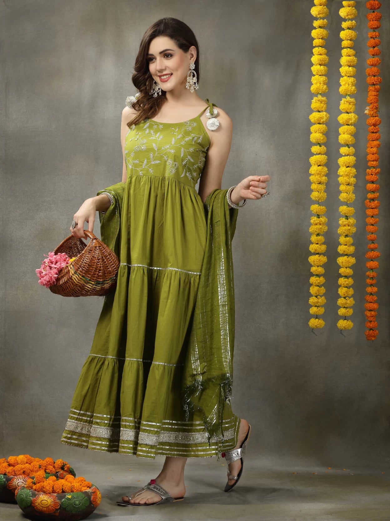 Women Pure Cotton, Viscose Rayon Kurta Dupatta Set