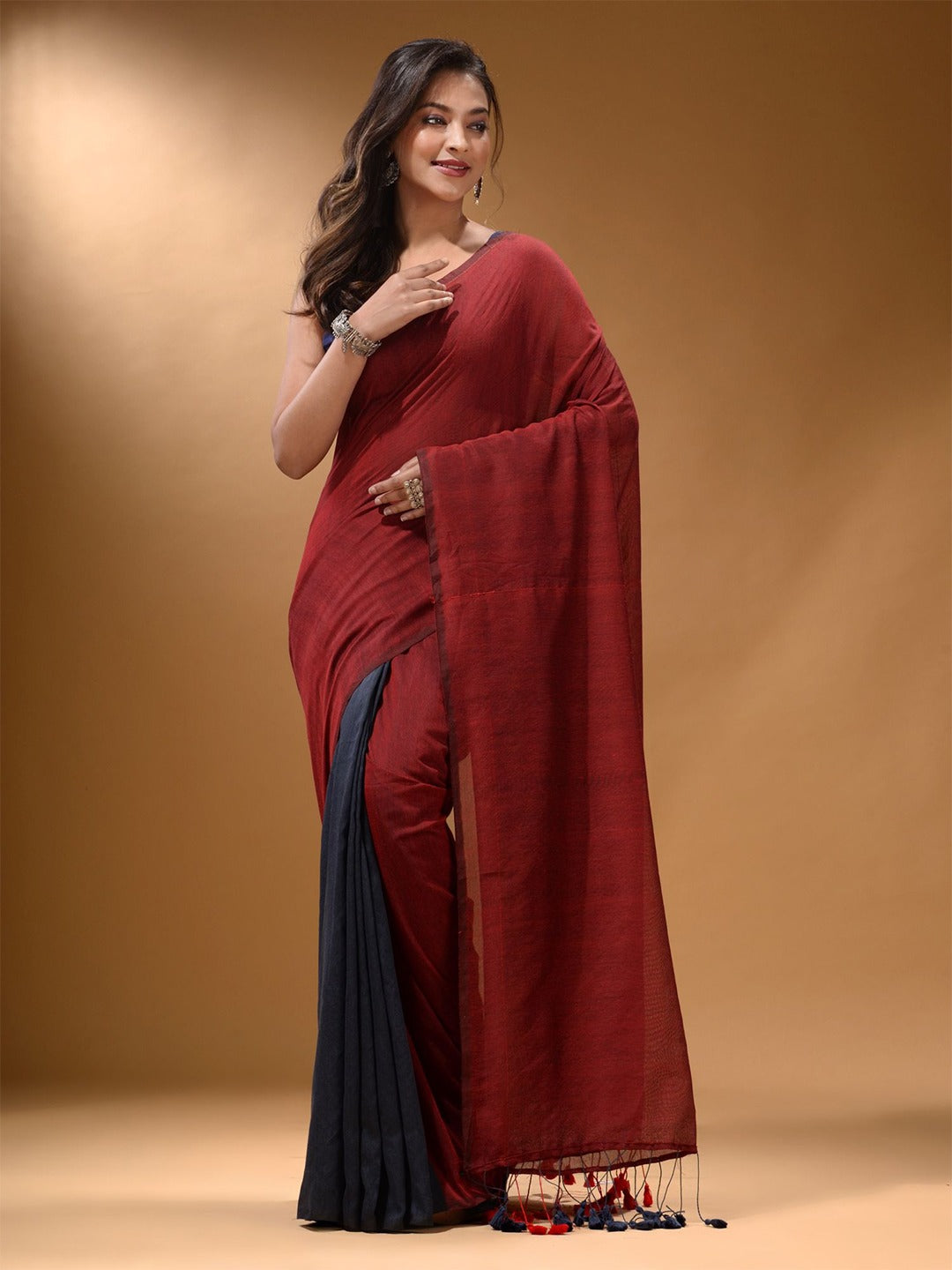 Pure Cotton Half and Half Pure Cotton Saree