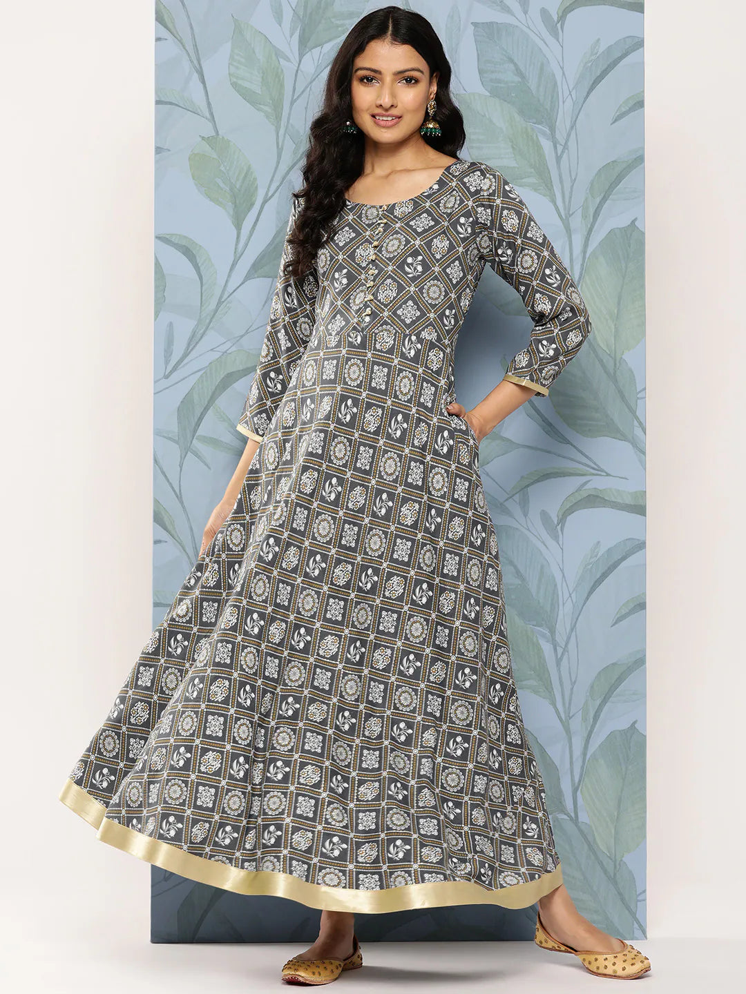 Floral Ethnic Maxi Dress