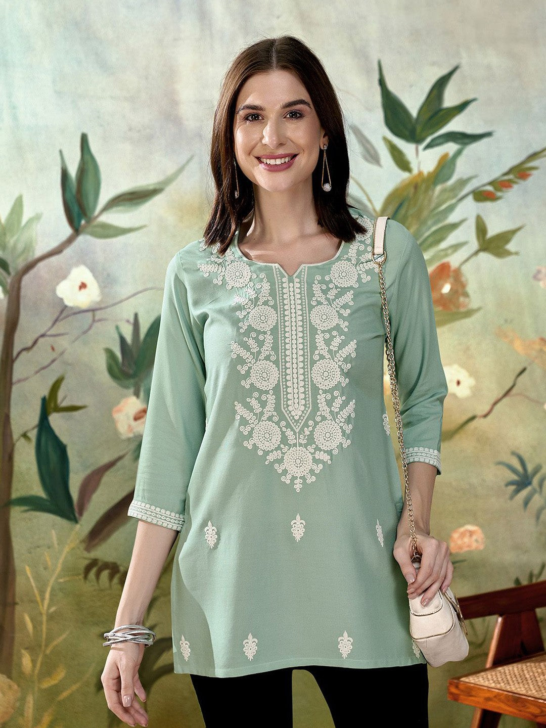 Ethnic Motifs Embroidered Kurti