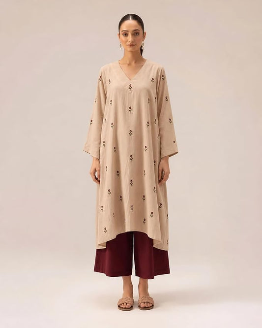 Women's Viscose Rayon A-Line Printed Co-Ord Set with Palazzo
