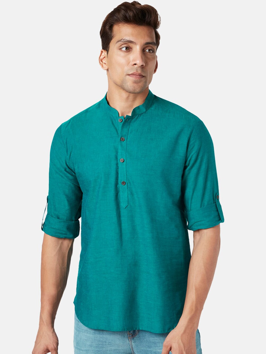 Mandarin Collar Pure Cotton Kurta