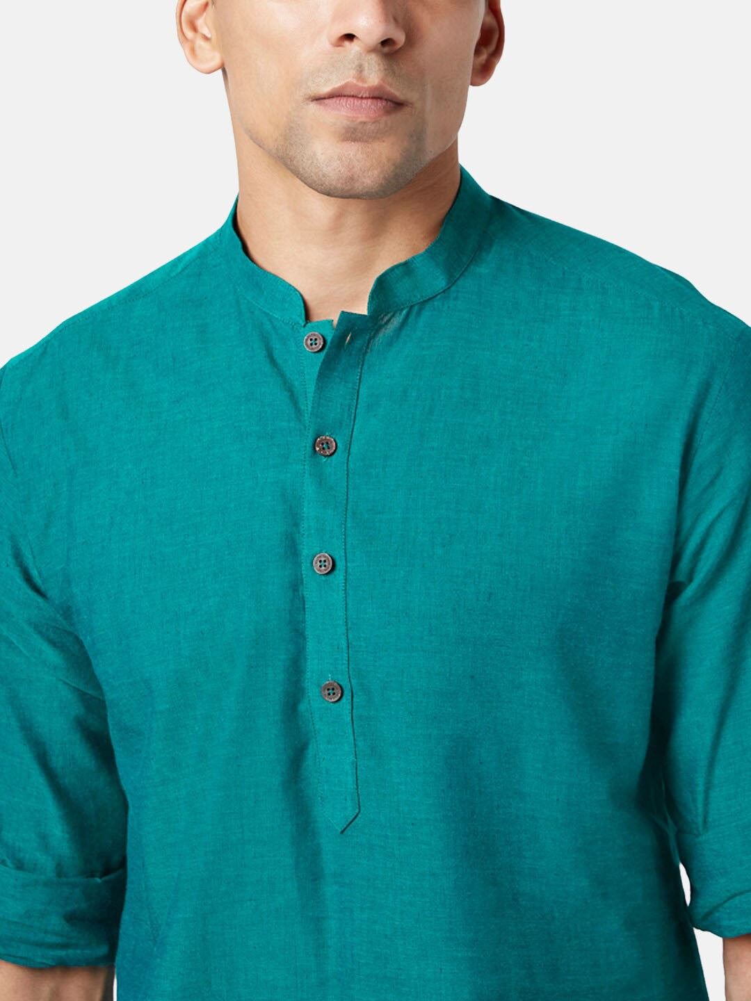 Mandarin Collar Pure Cotton Kurta