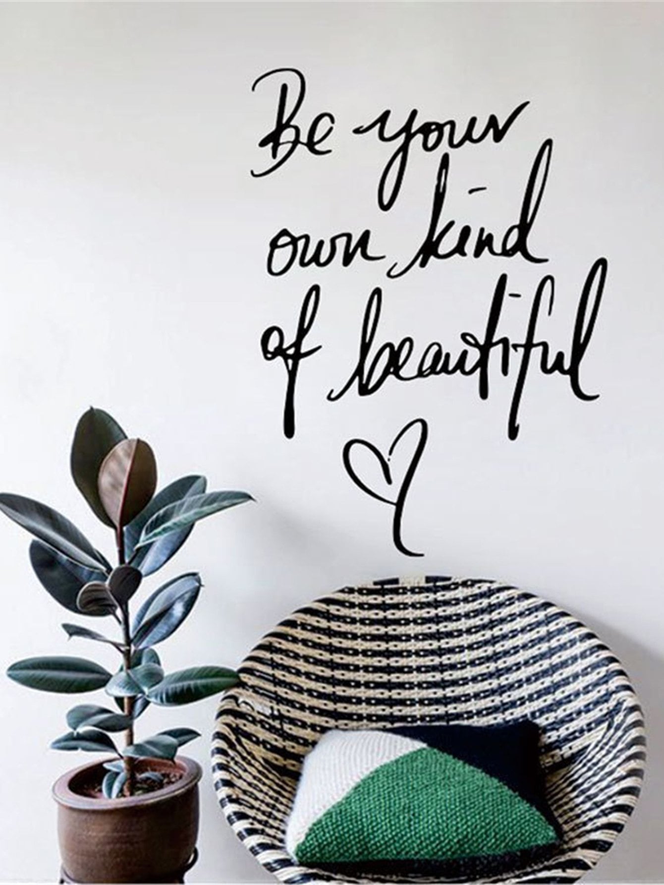 Slogan Print Wall Sticker