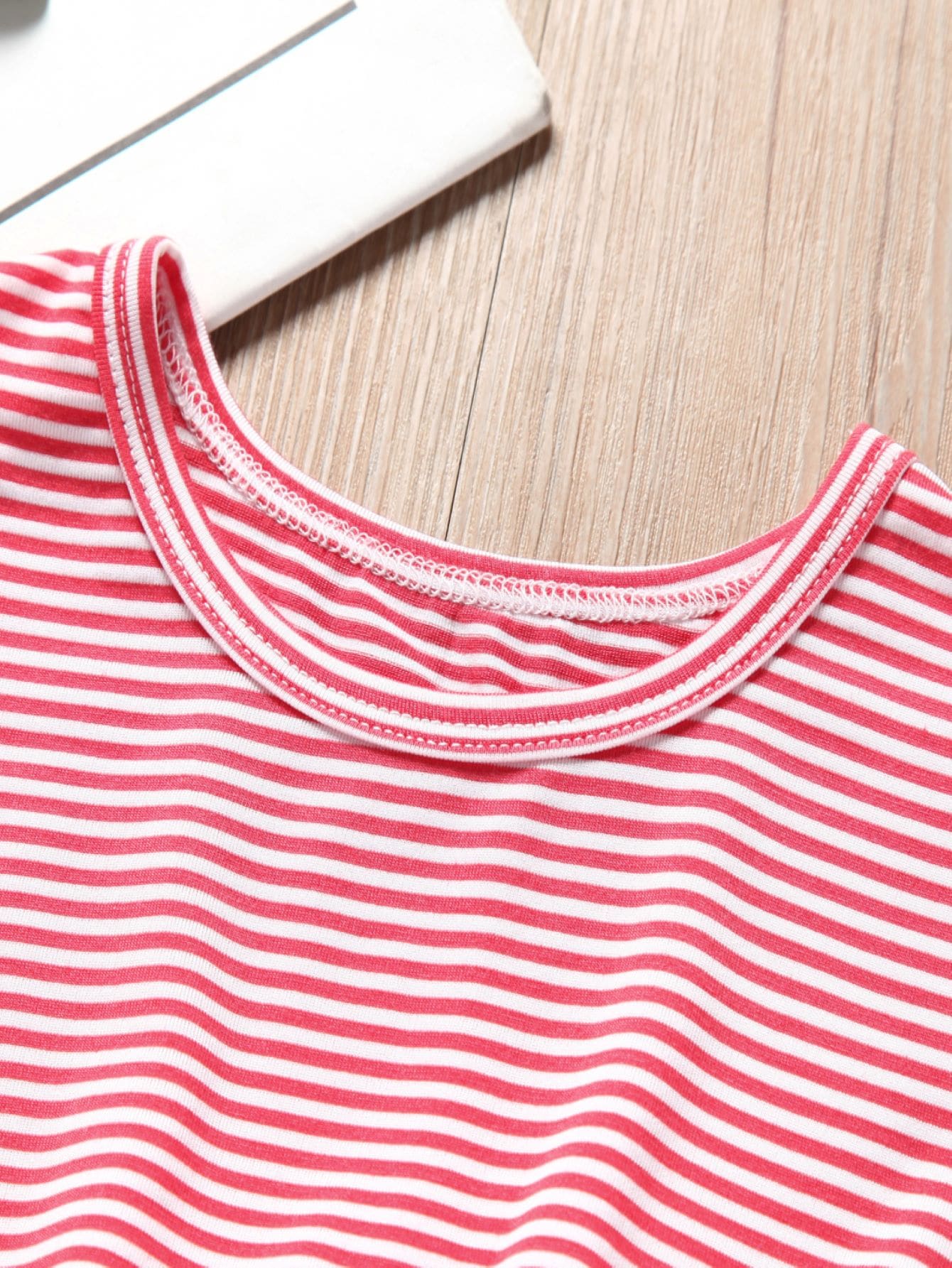 Toddler Girls Butterfly Print Stripe Dress