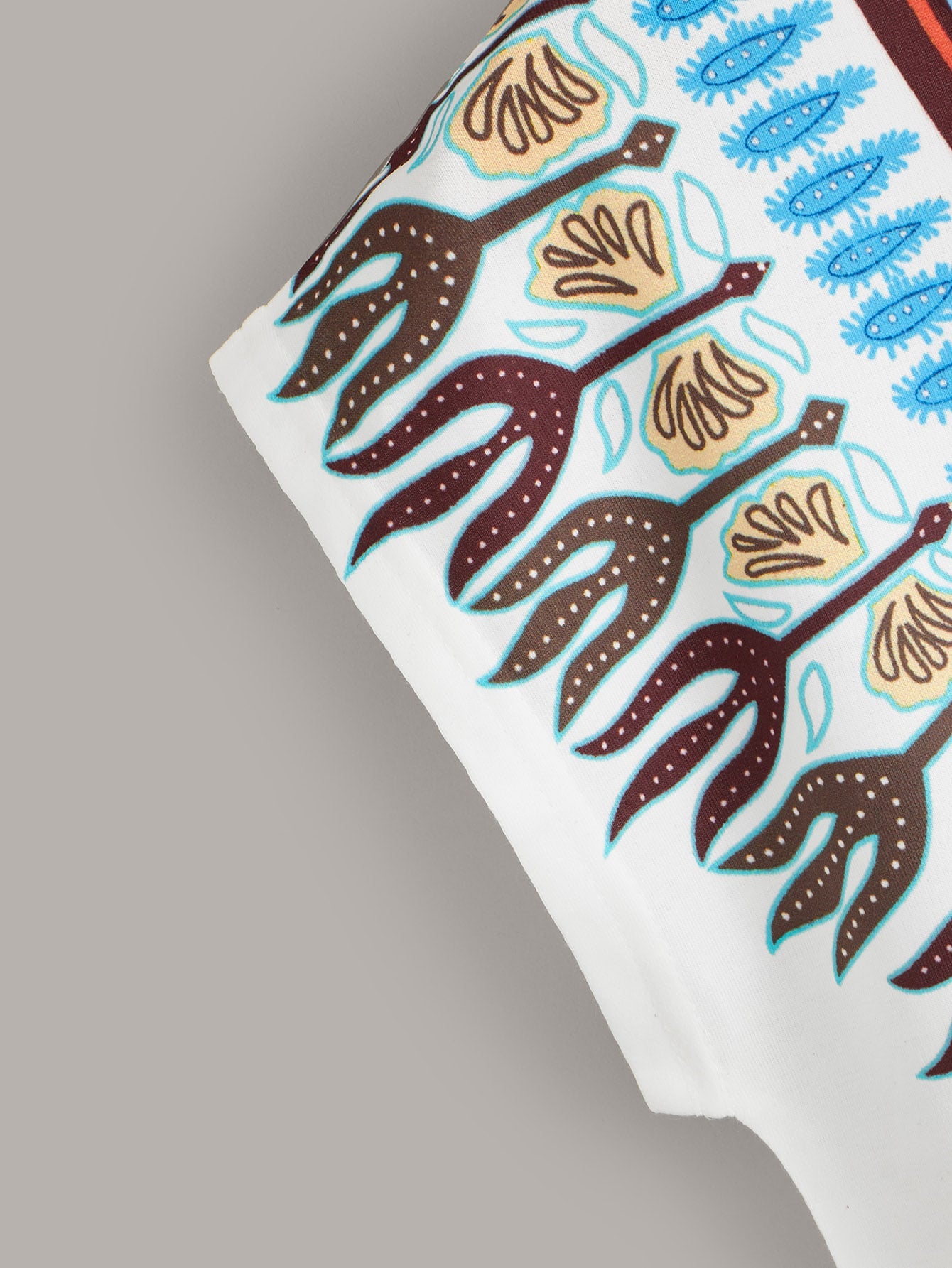 Tribal Print Cap Sleeve Tee