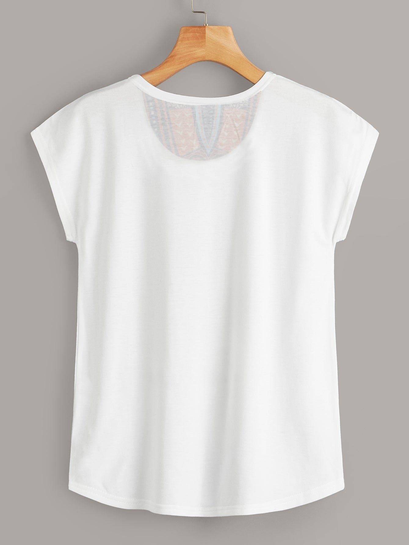 Tribal Print Cap Sleeve Tee