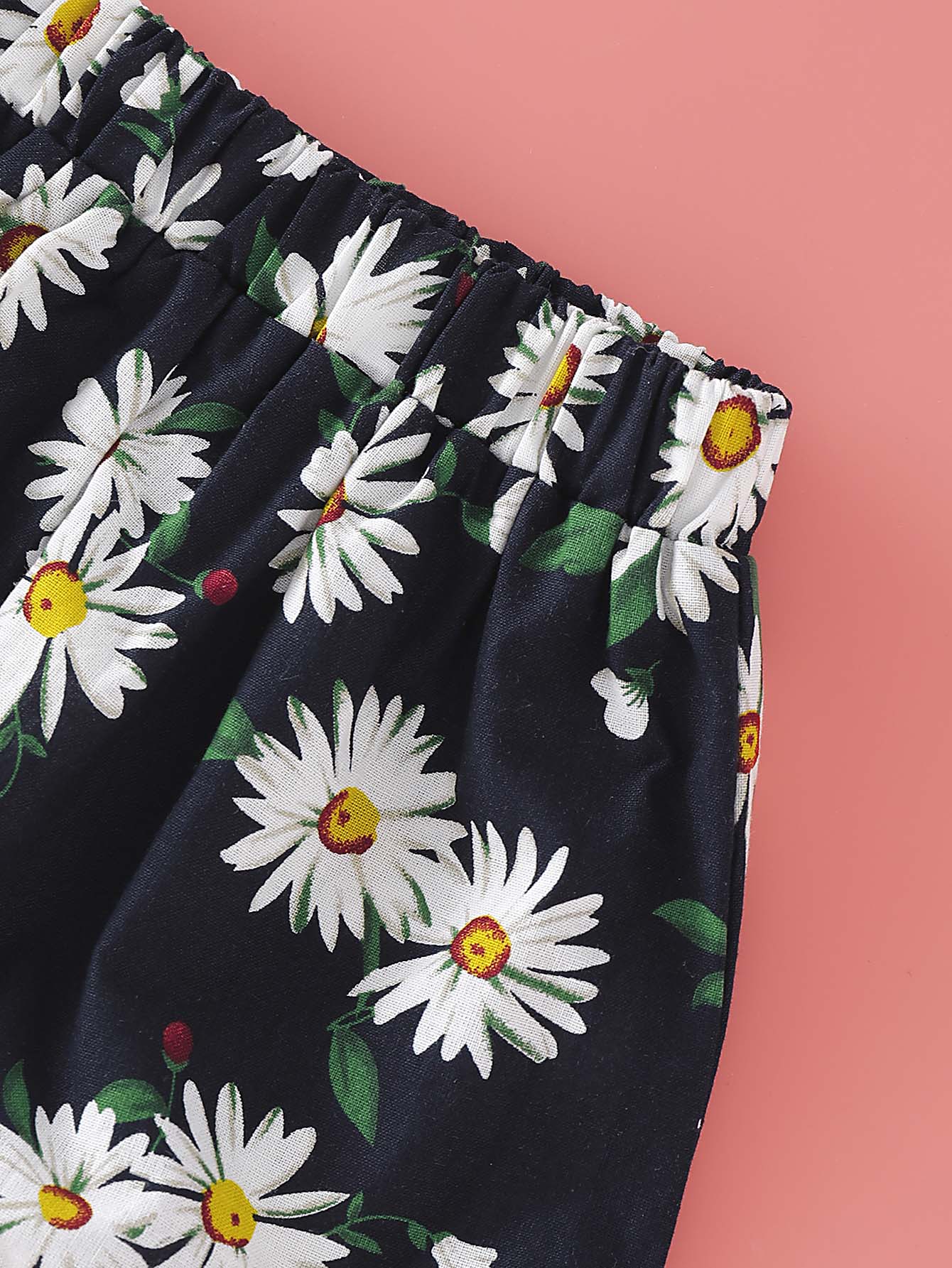 Baby Girl Frill Top & Allover Floral Print Shorts & Headband