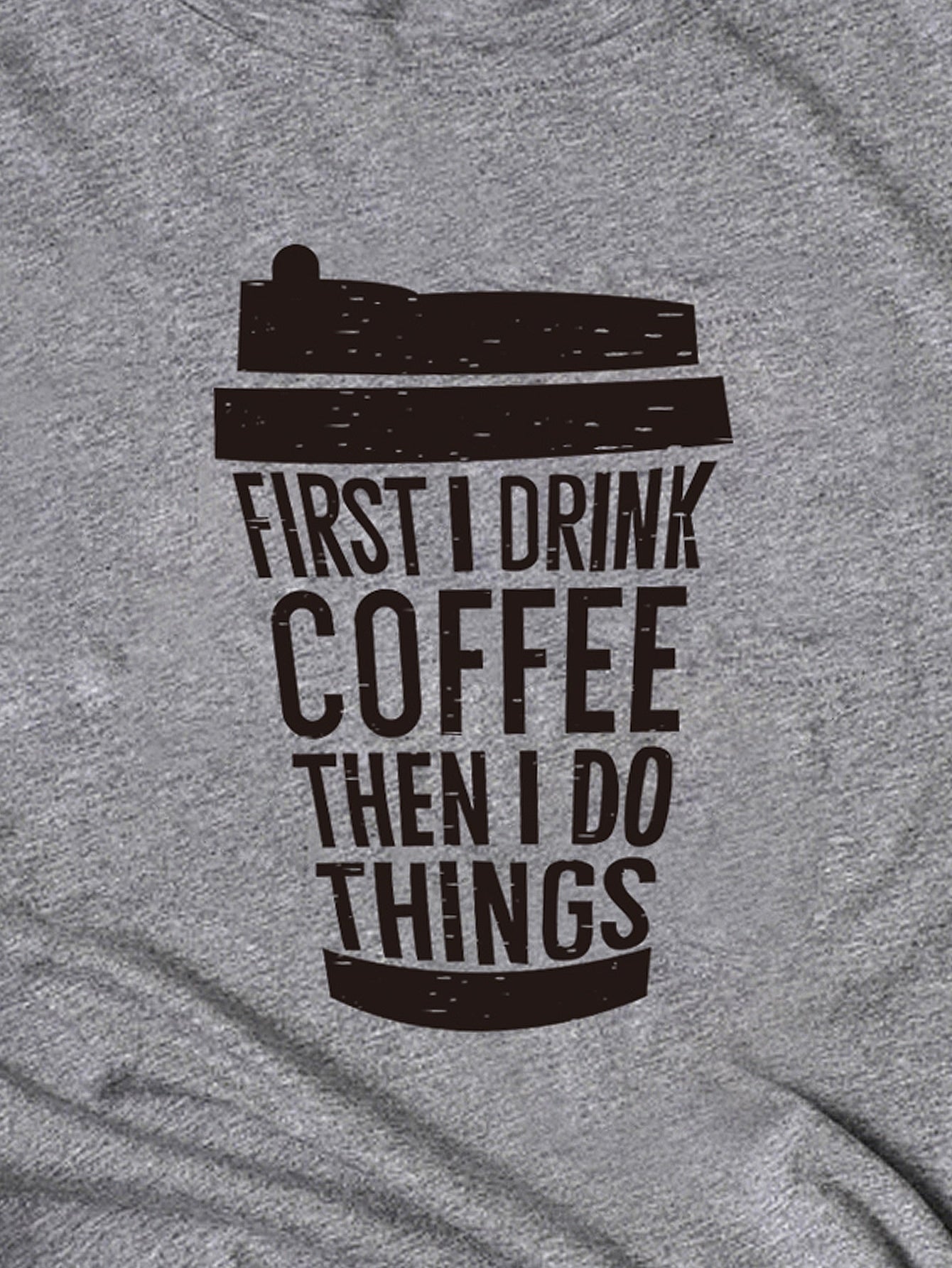 Slogan Graphic Round Neck Tee