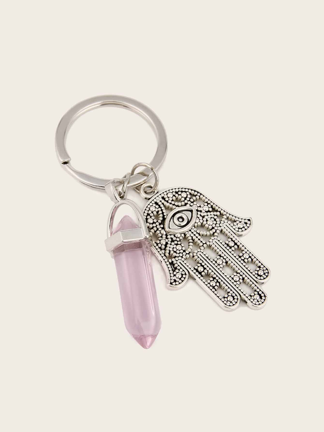 Eye & Hand Charm Keychain