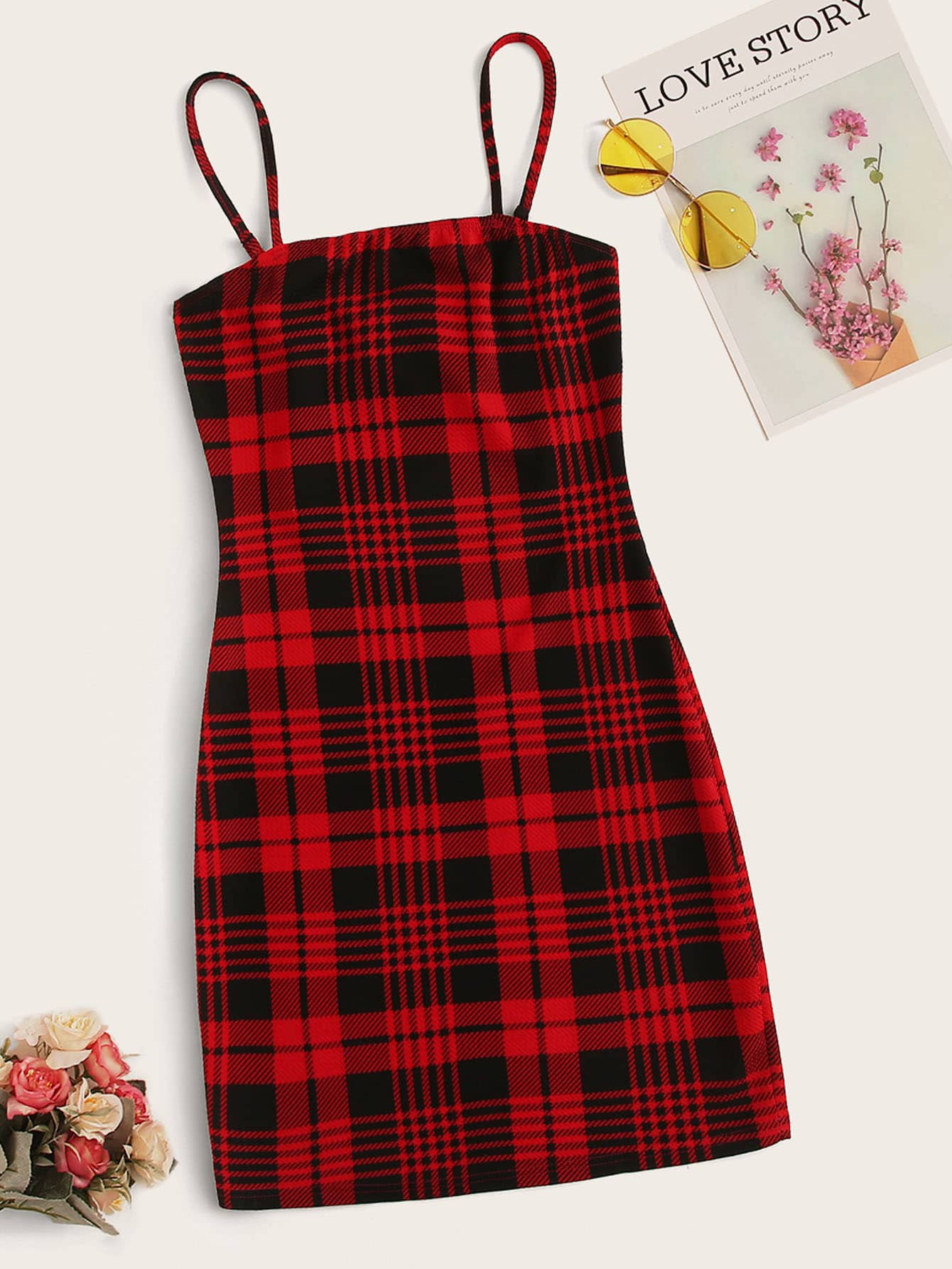 Amy's Cart Print Slip Dress
