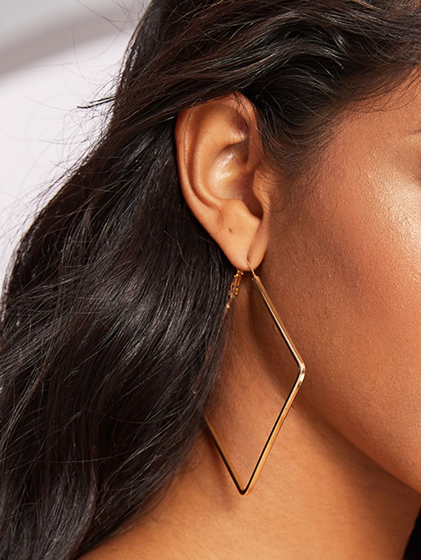 1pair Diamond Hoop Earrings