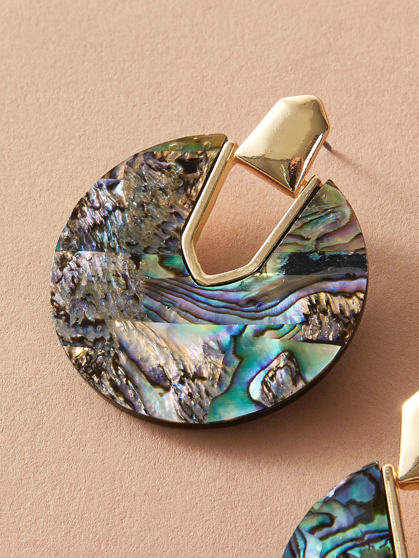 1pair Shell Geometric Stud Earrings