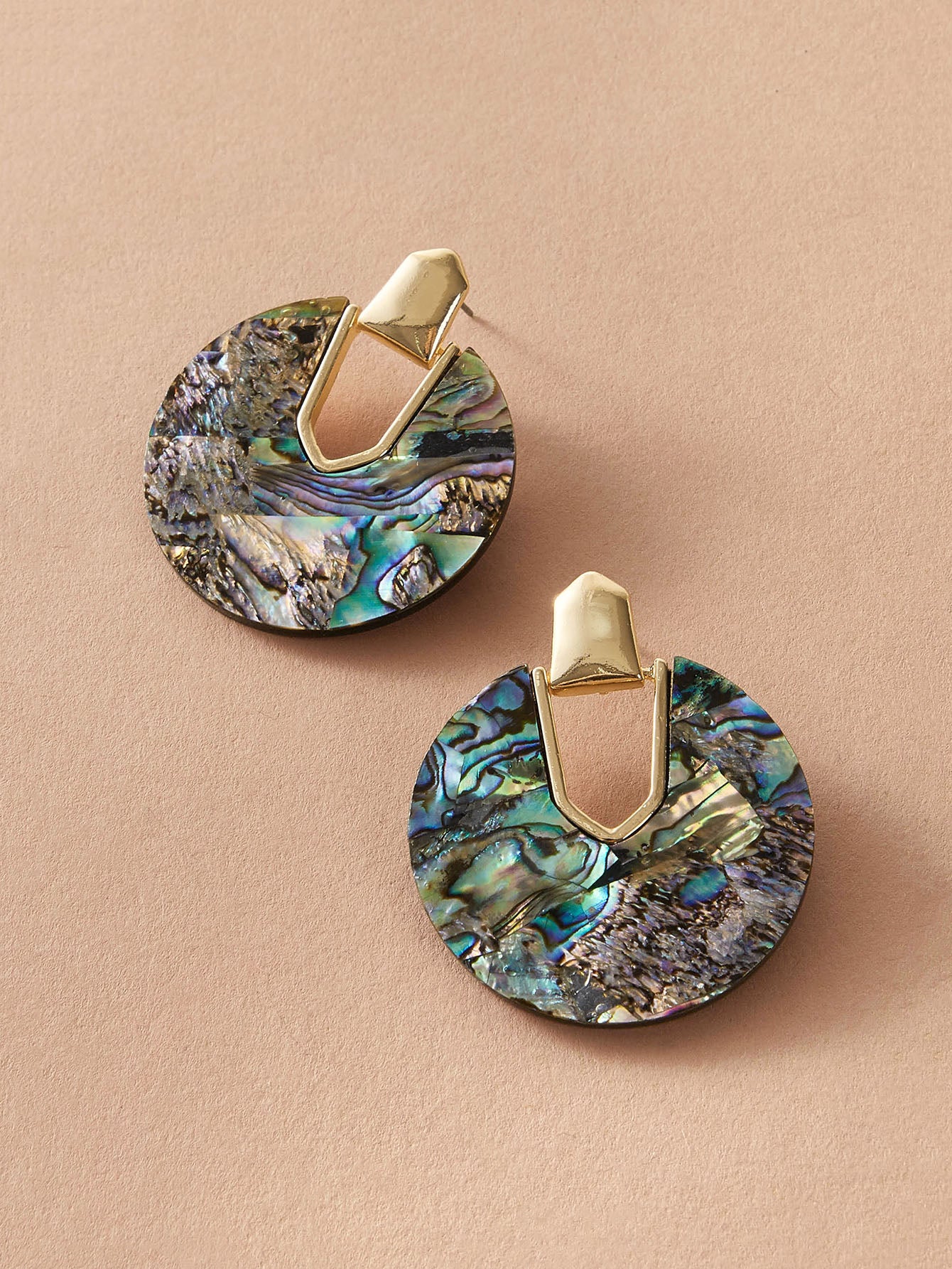 1pair Shell Geometric Stud Earrings