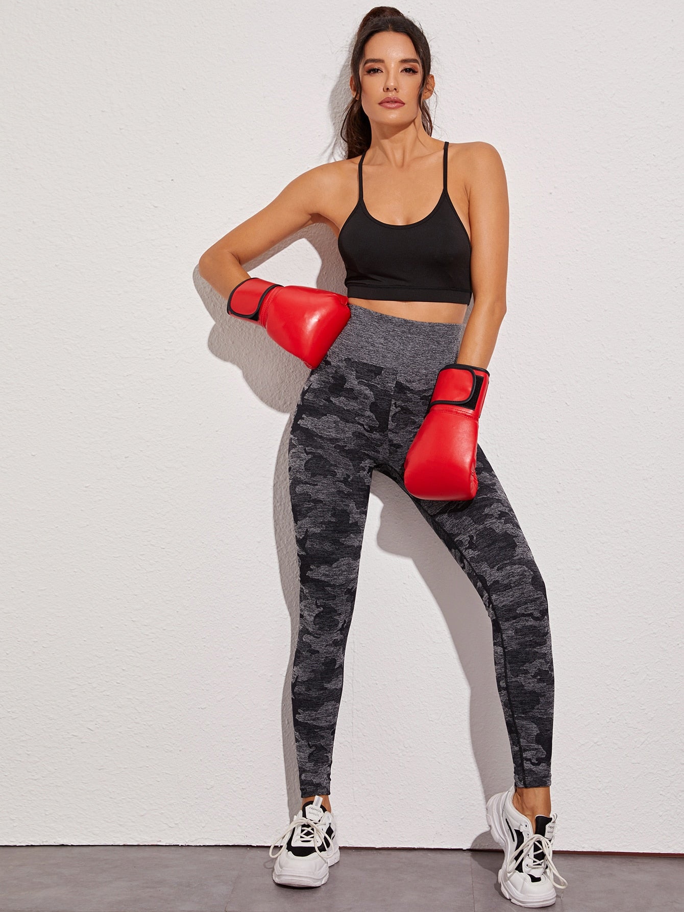 Allover Print Space Dye Sports Leggings