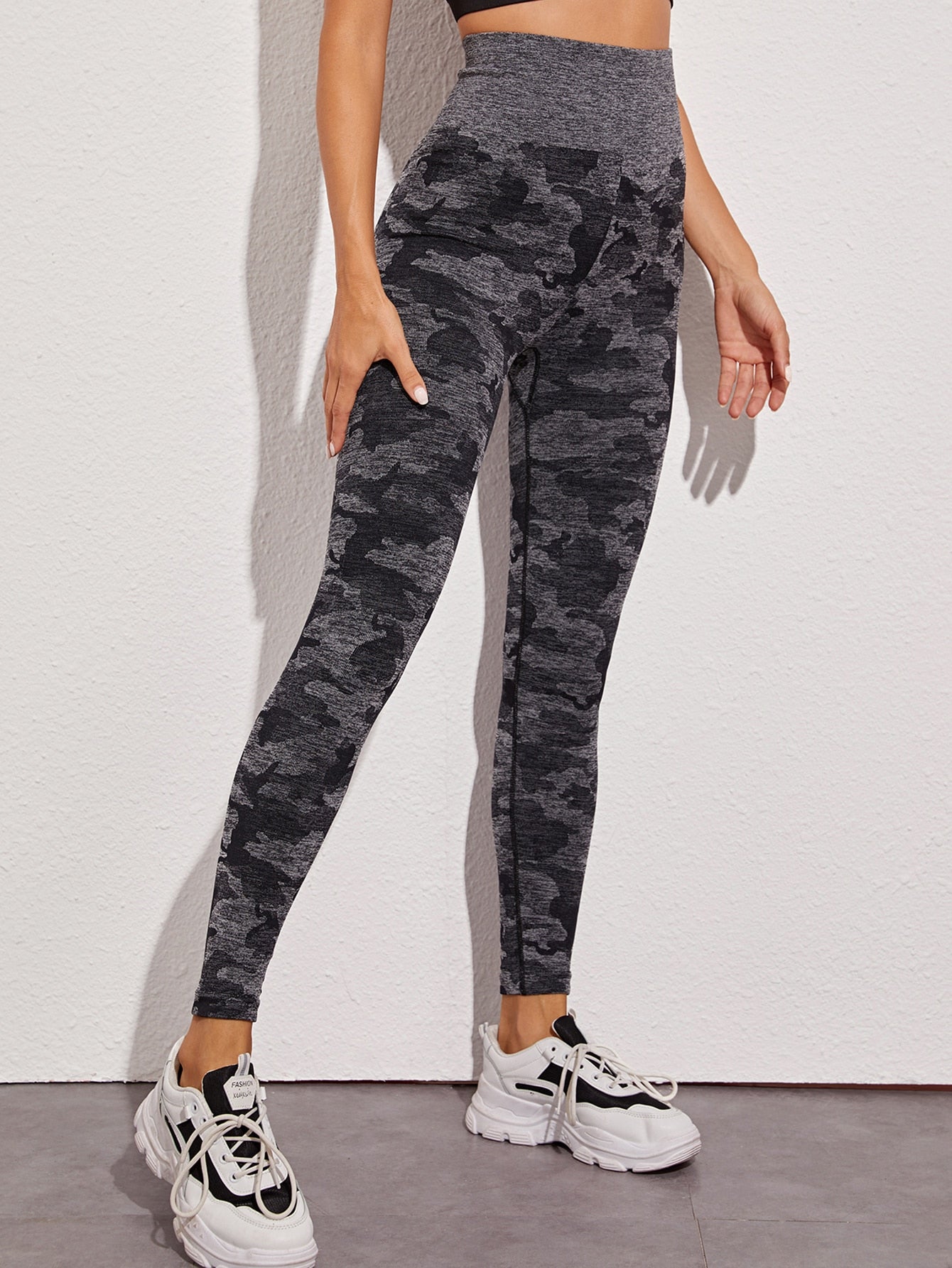 Allover Print Space Dye Sports Leggings