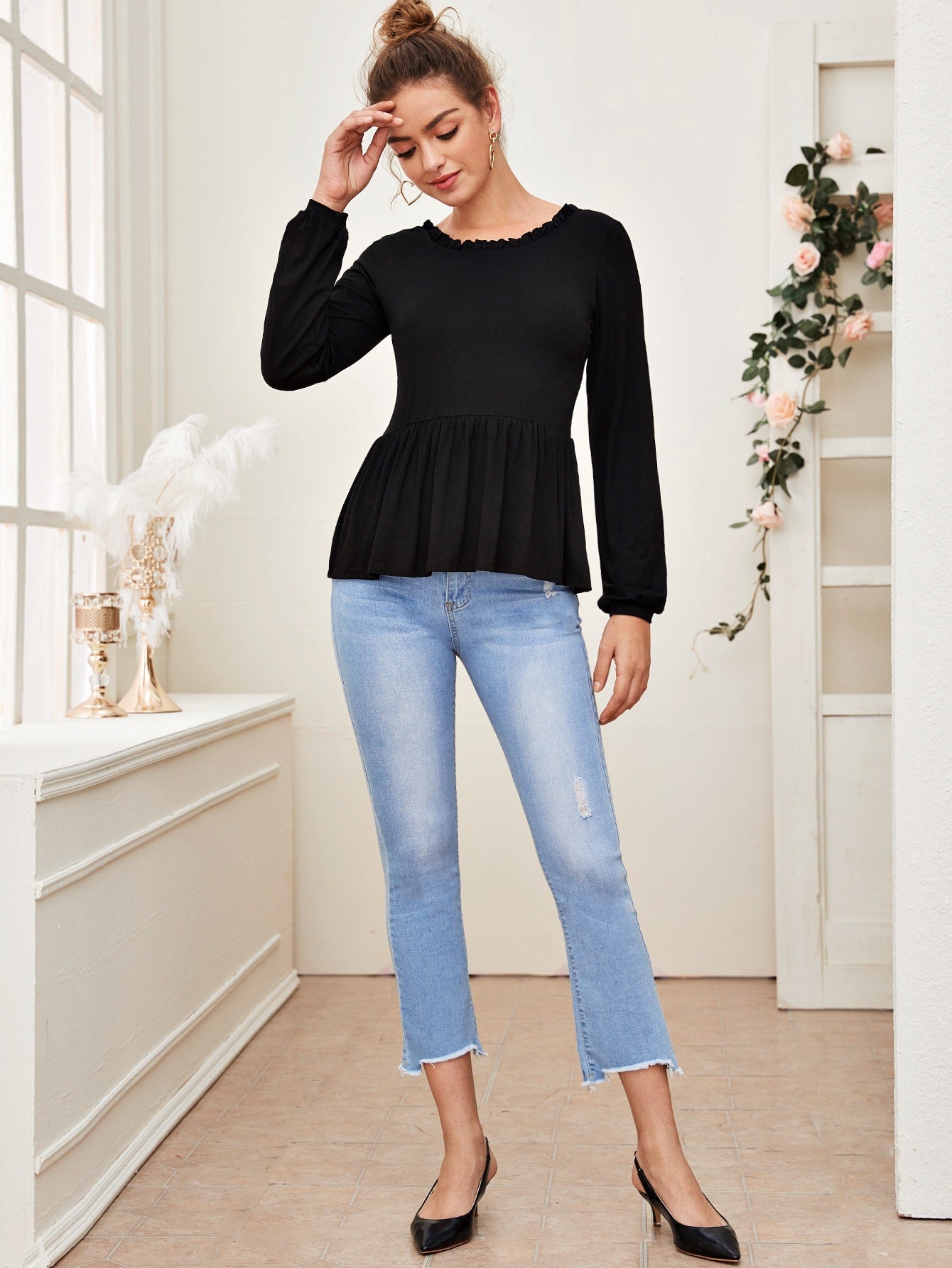 Lettuce Frill Tie Back Tee