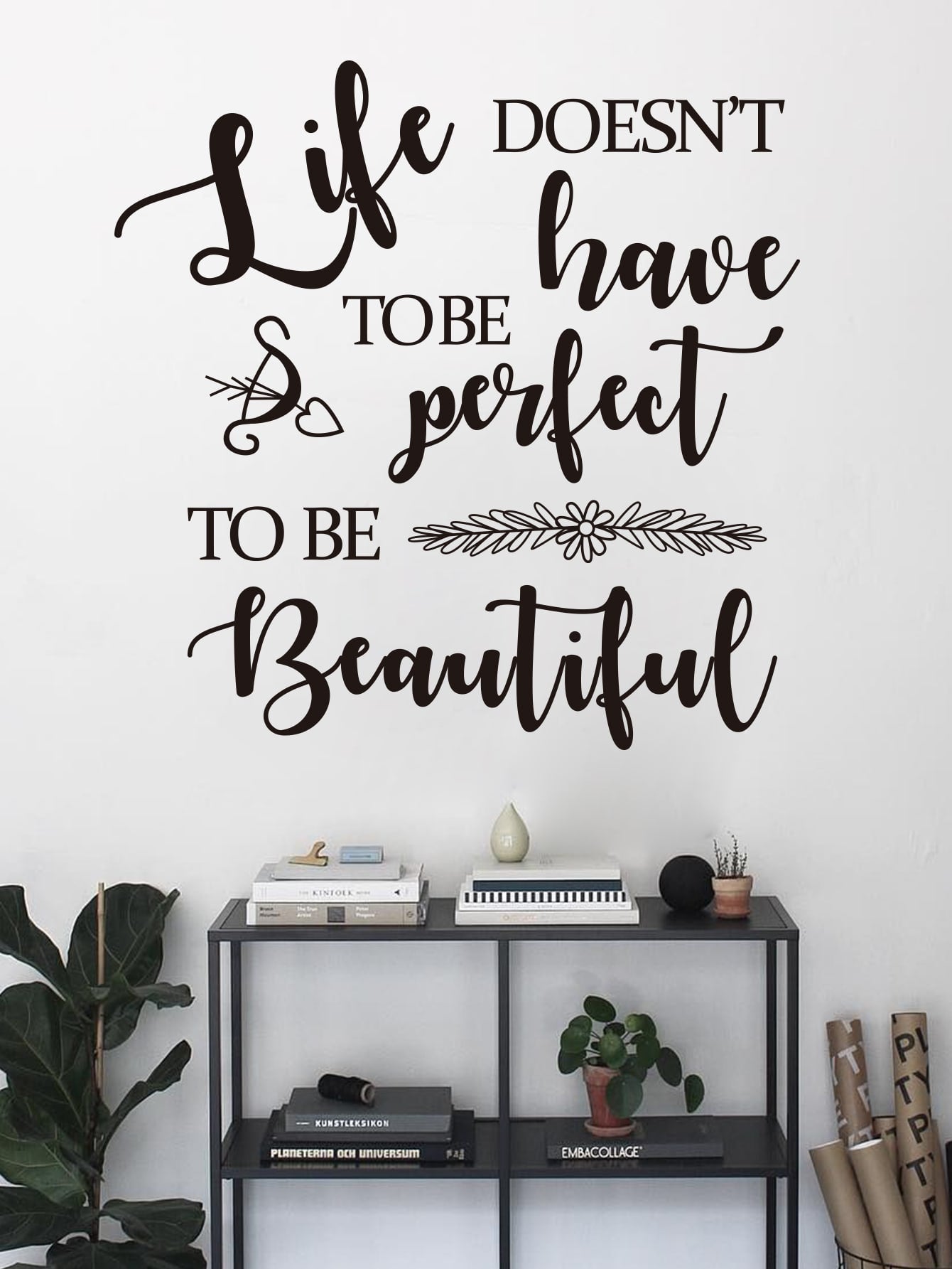 Abstract Slogan Print Wall Sticker