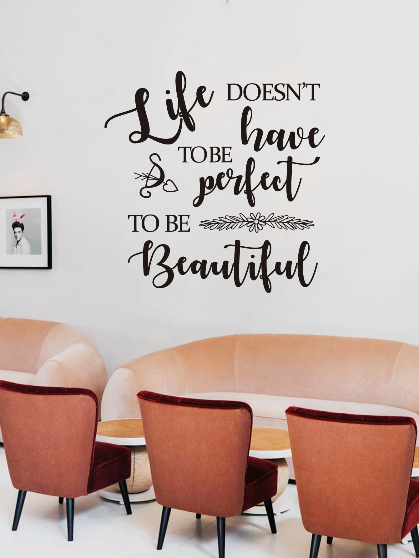 Abstract Slogan Print Wall Sticker