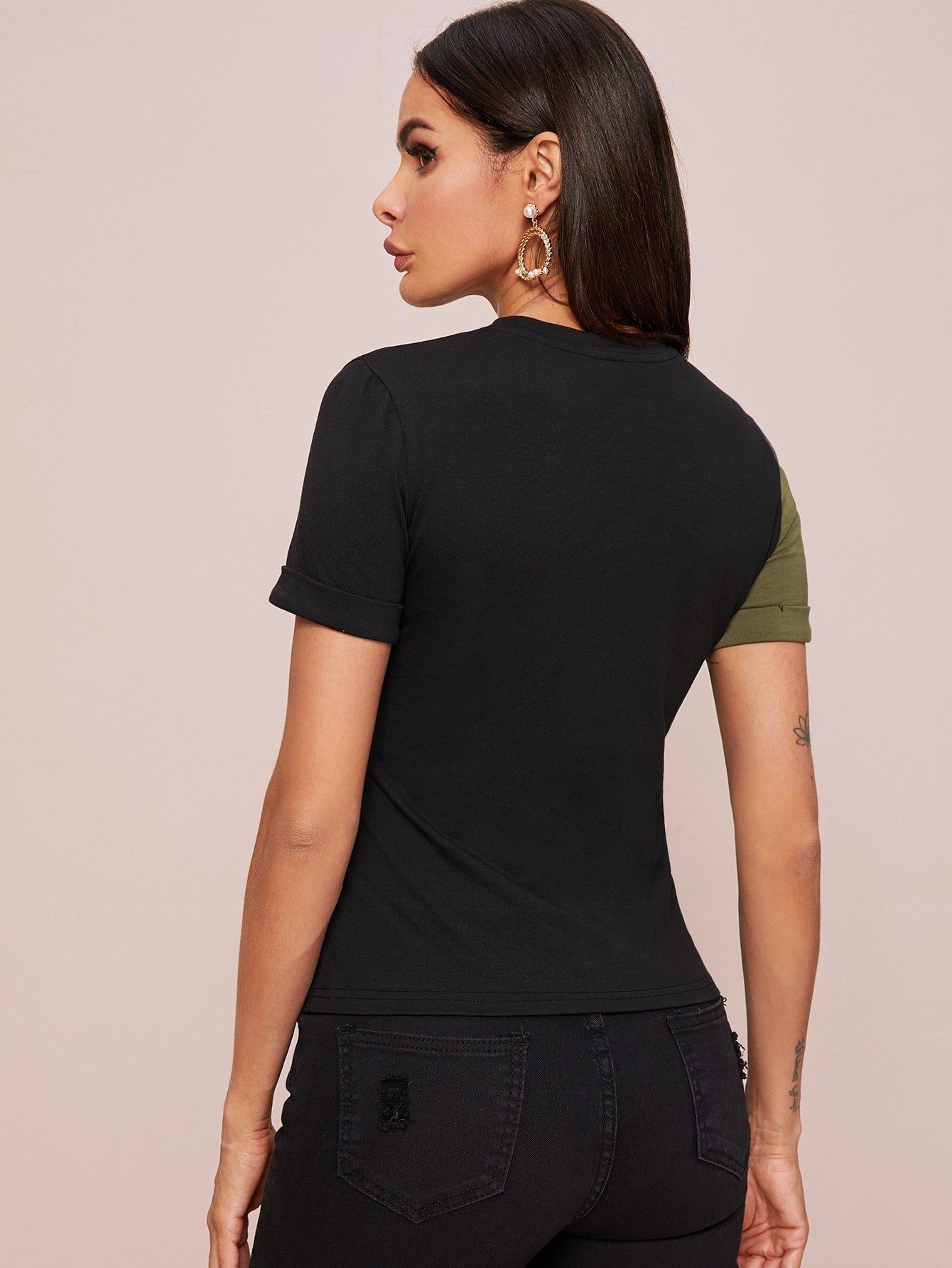 Short Sleeve Colorblock Tee