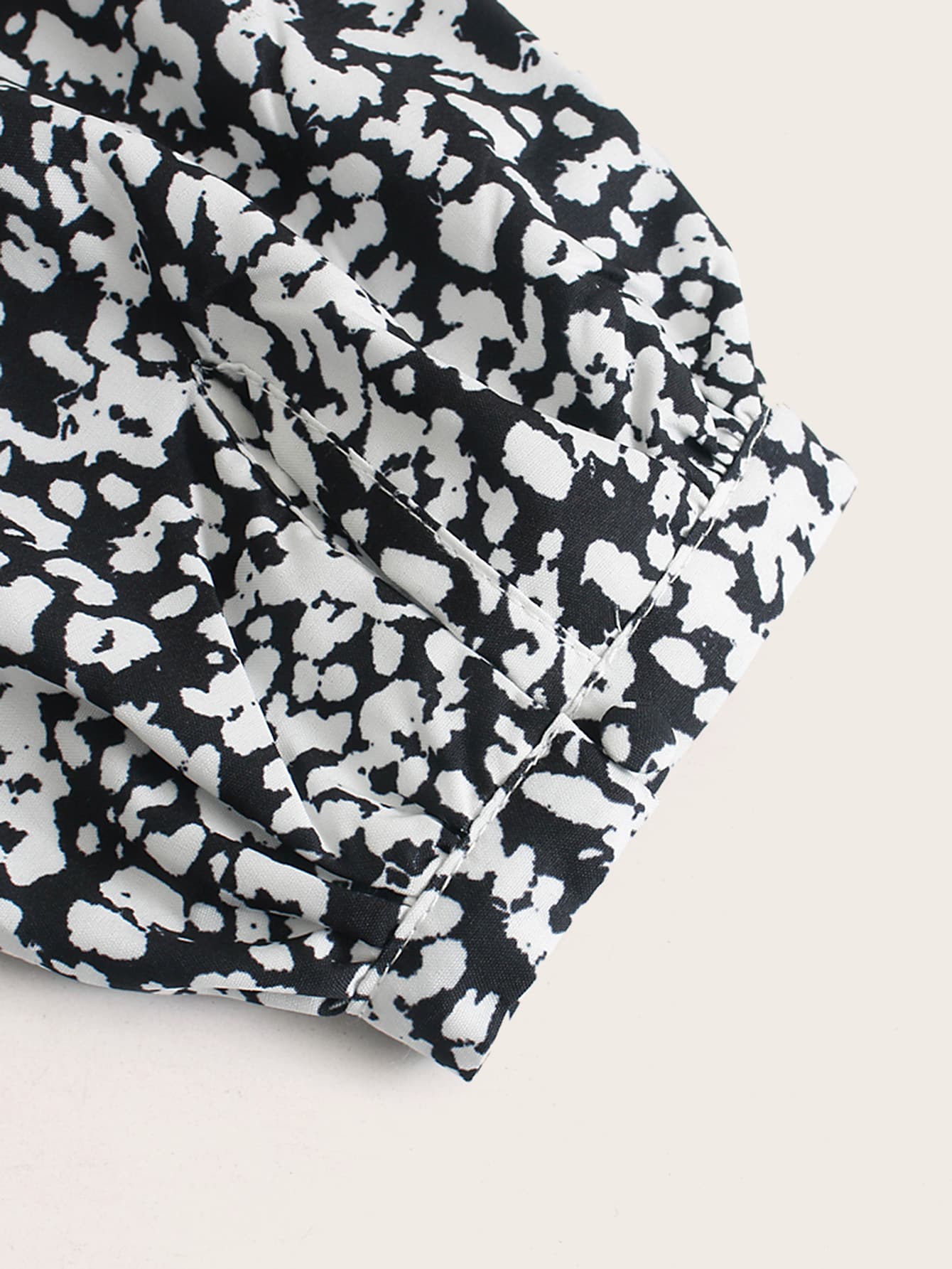 All Over Print Notched Neck Babydoll Dress