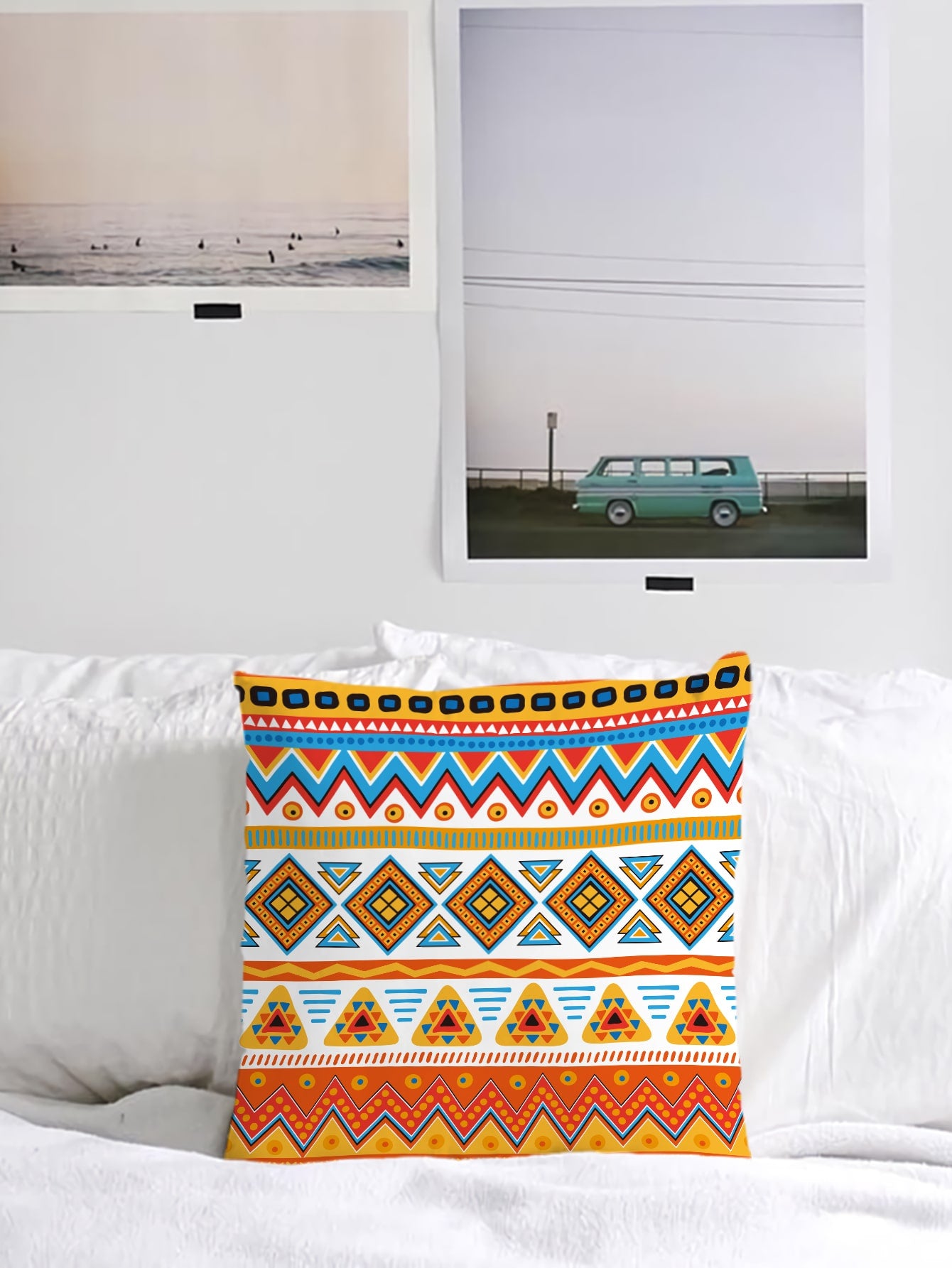 1pc Tribal Print Cushion Cover Without Filler