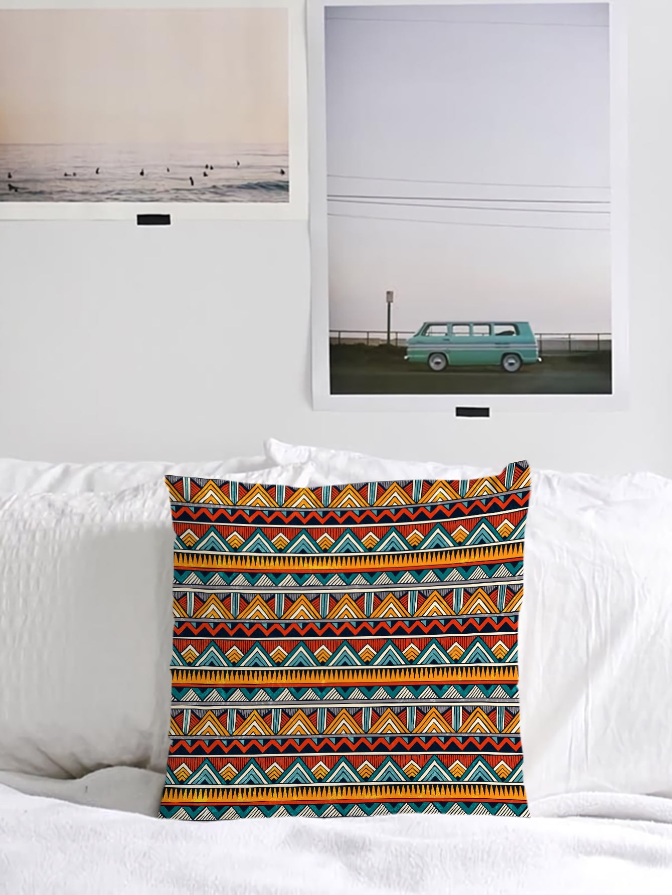 1pc Tribal Print Cushion Cover Without Filler