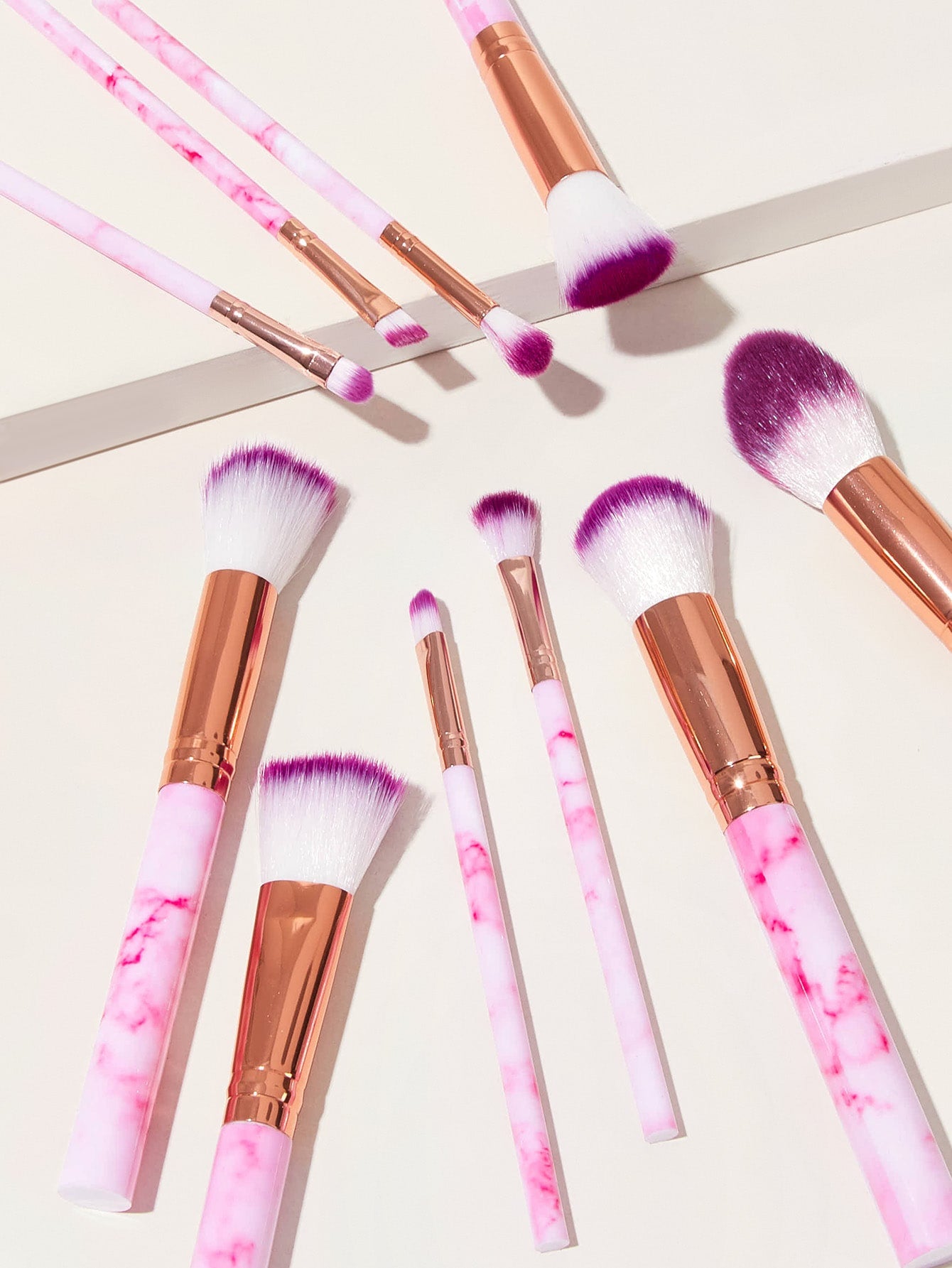 10pcs Marble Duo-fiber Eye Brush Set