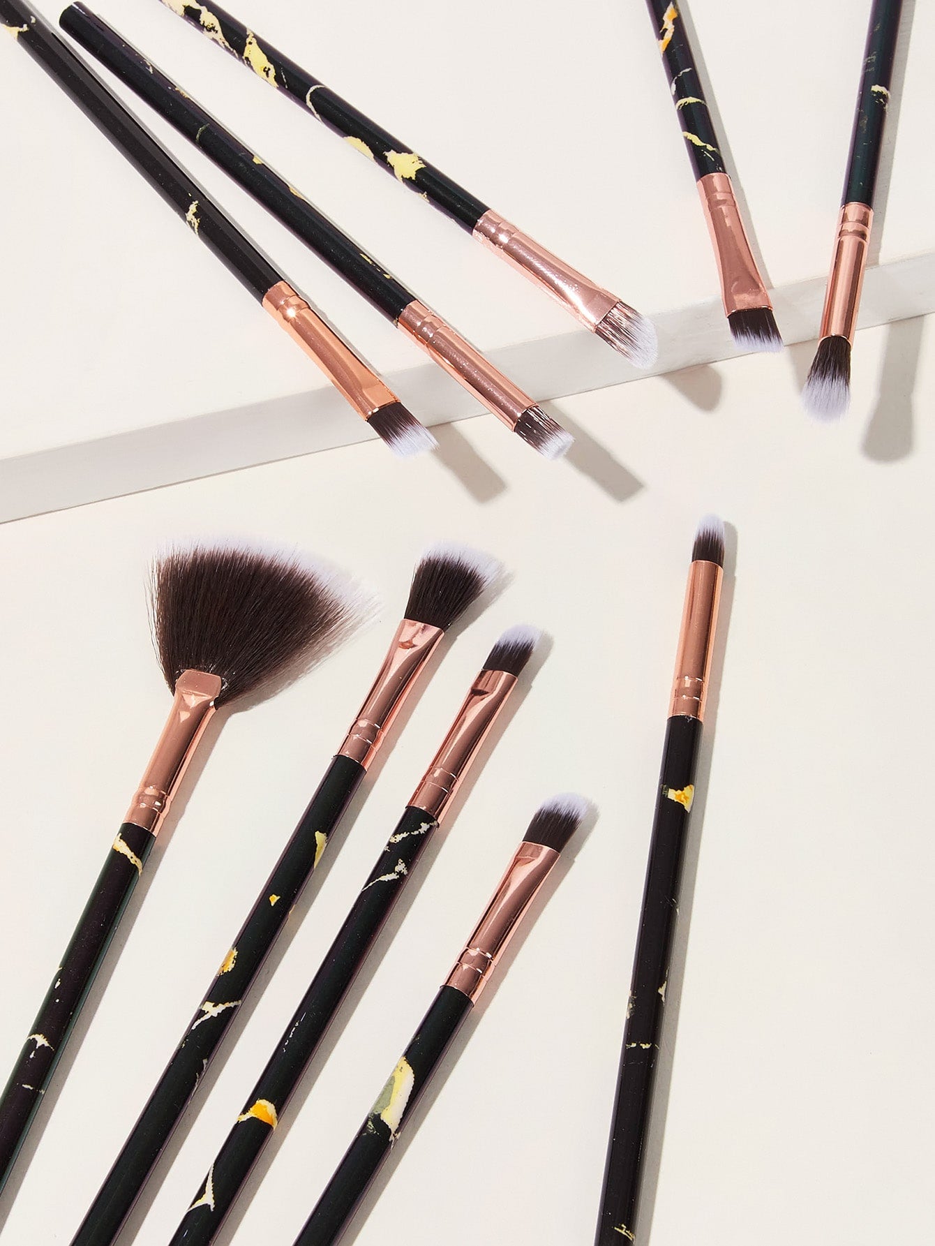 10pcs Marble Duo-fiber Eye Brush Set