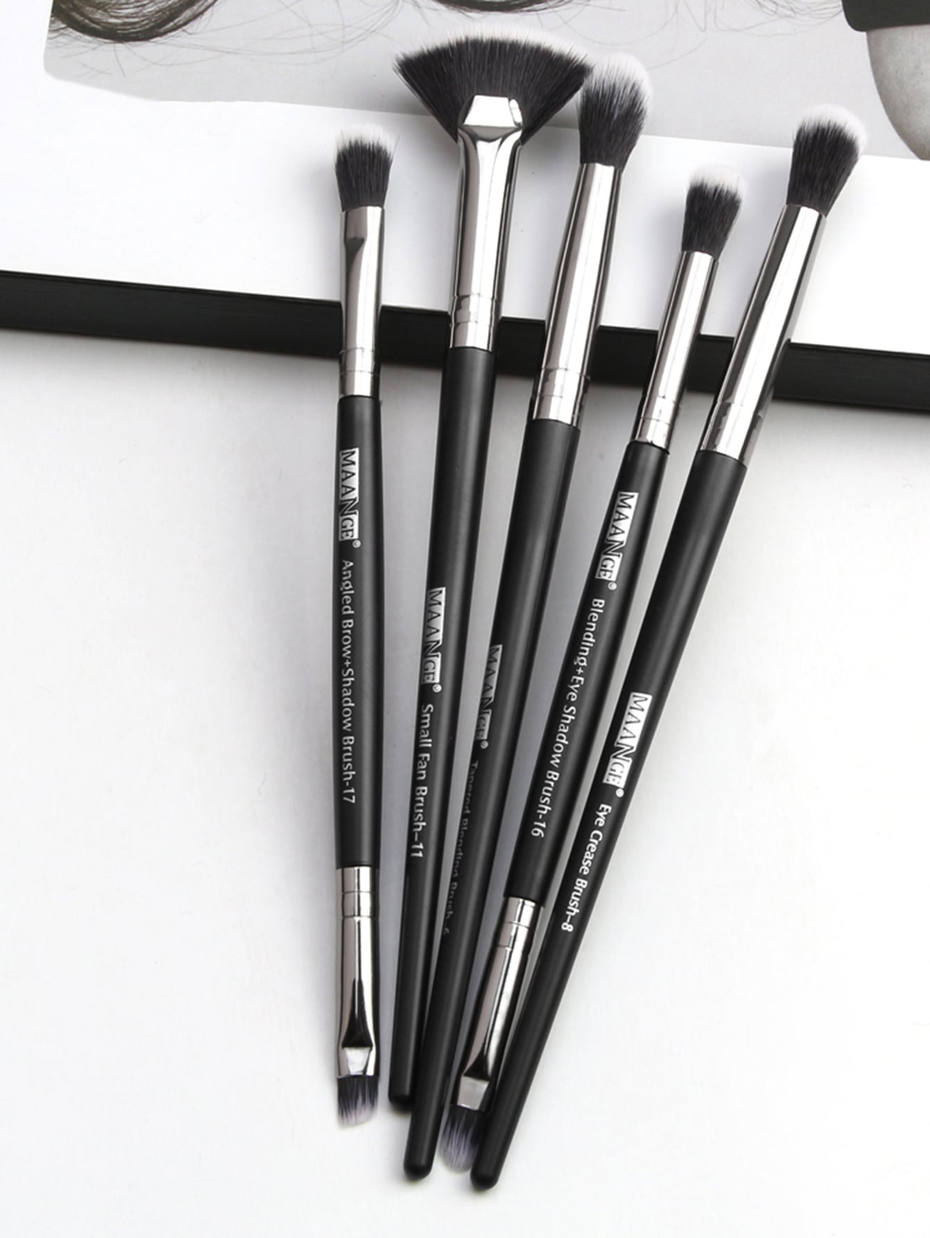 5pcs Duo-fiber Eye Makeup Brush Set
