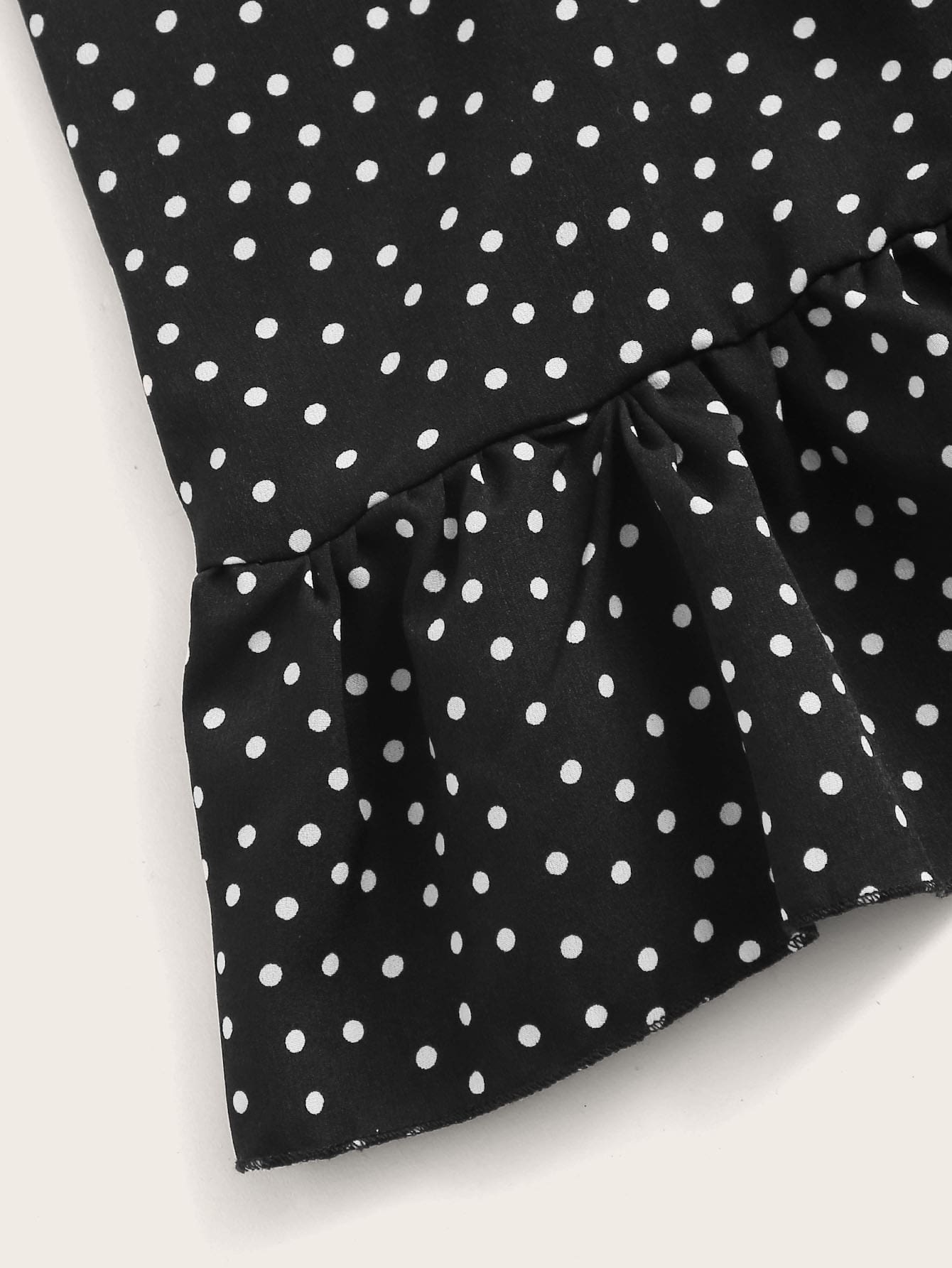 V-neck Polka Dot A-line Dress