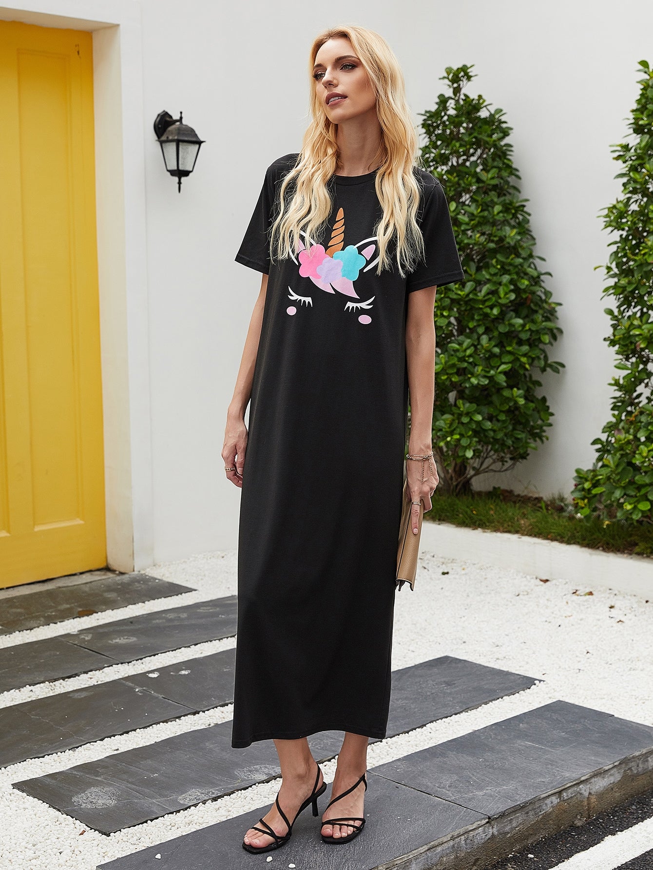 Unicorn Print Tee Dress