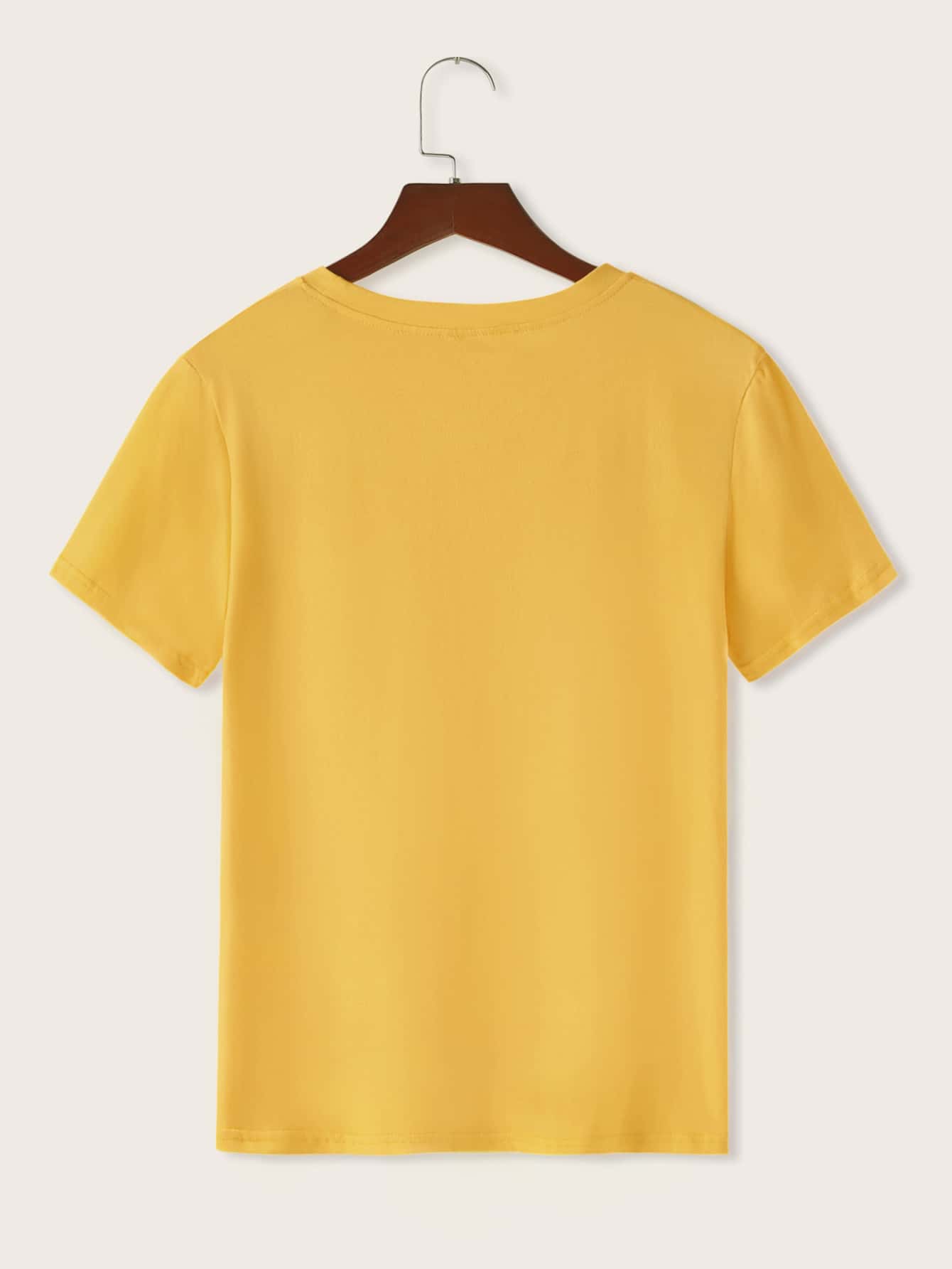 Slogan Graphic Rolled Cuff Tee