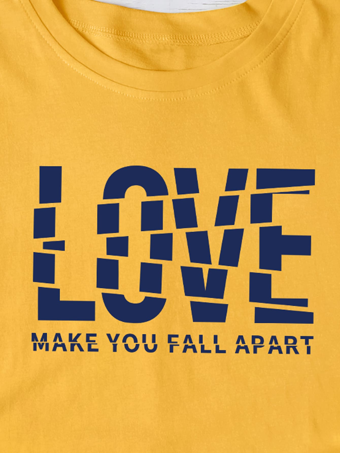 Slogan Graphic Rolled Cuff Tee