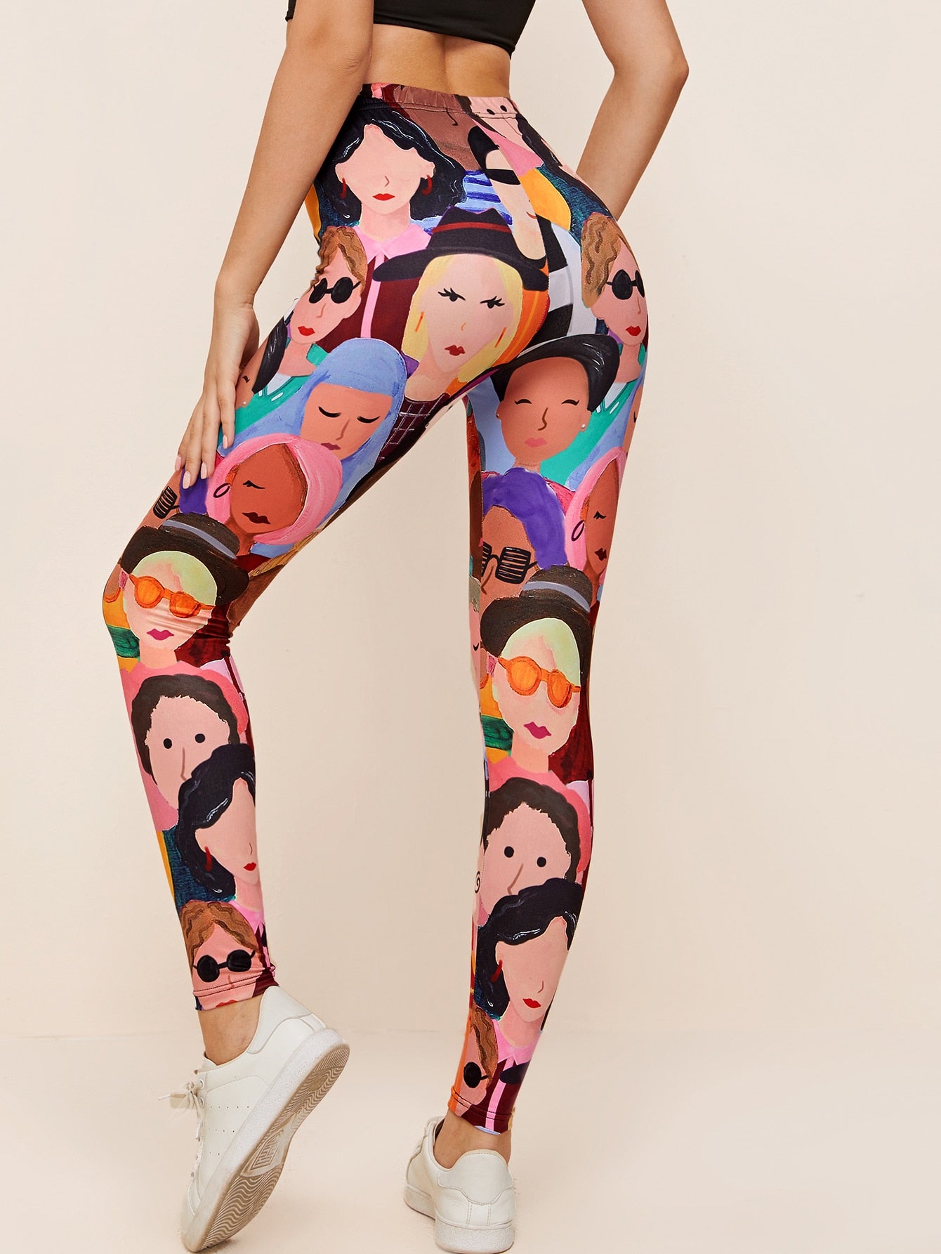 Allover Figure Graphic Leggings